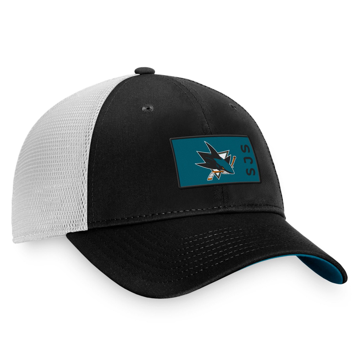Fanatics /White San Jose Sharks Authentic Pro Rink Trucker Snapback Hat