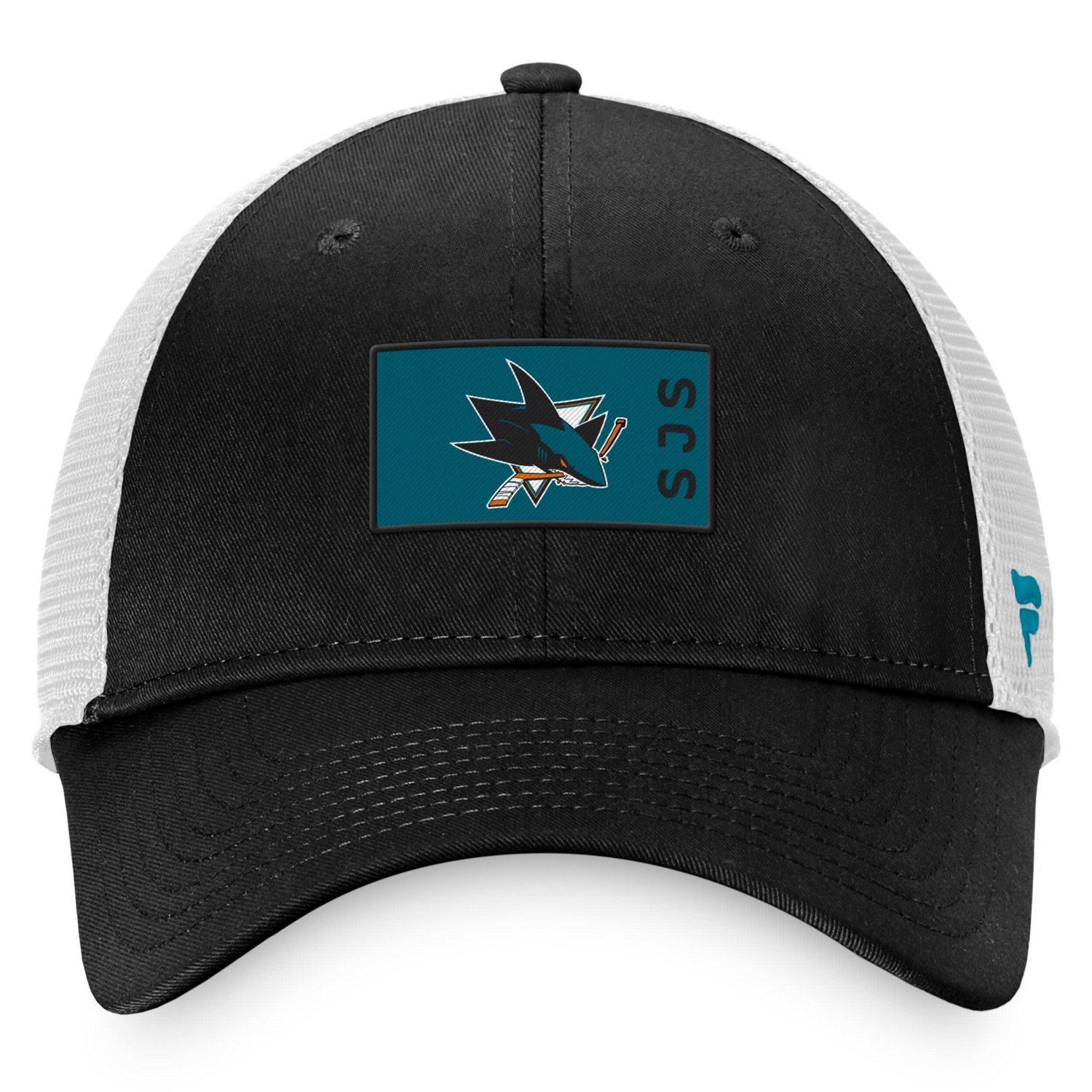 Fanatics /White San Jose Sharks Authentic Pro Rink Trucker Snapback Hat