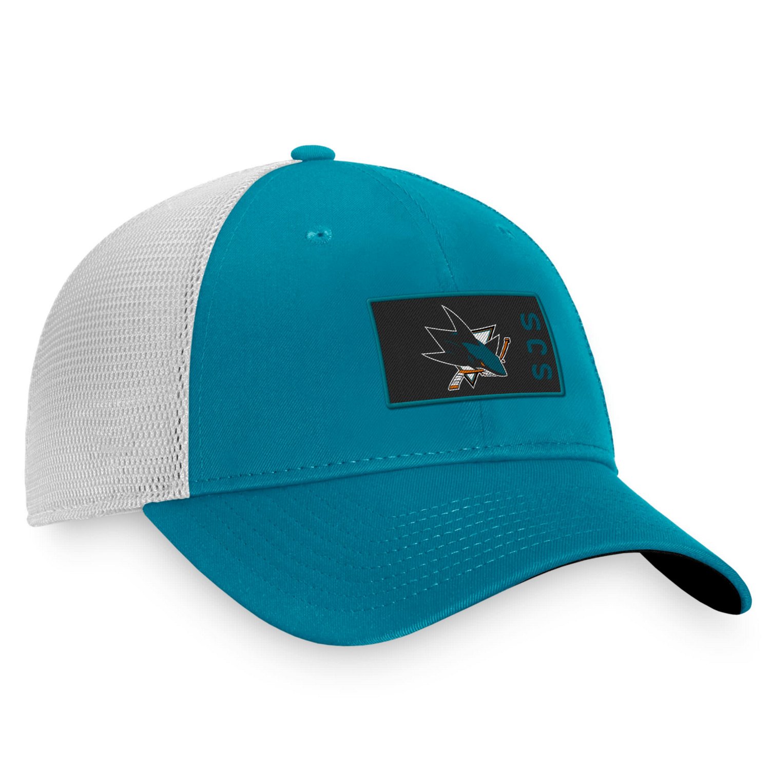 Fanatics /White San Jose Sharks Authentic Pro Rink Trucker Snapback Hat