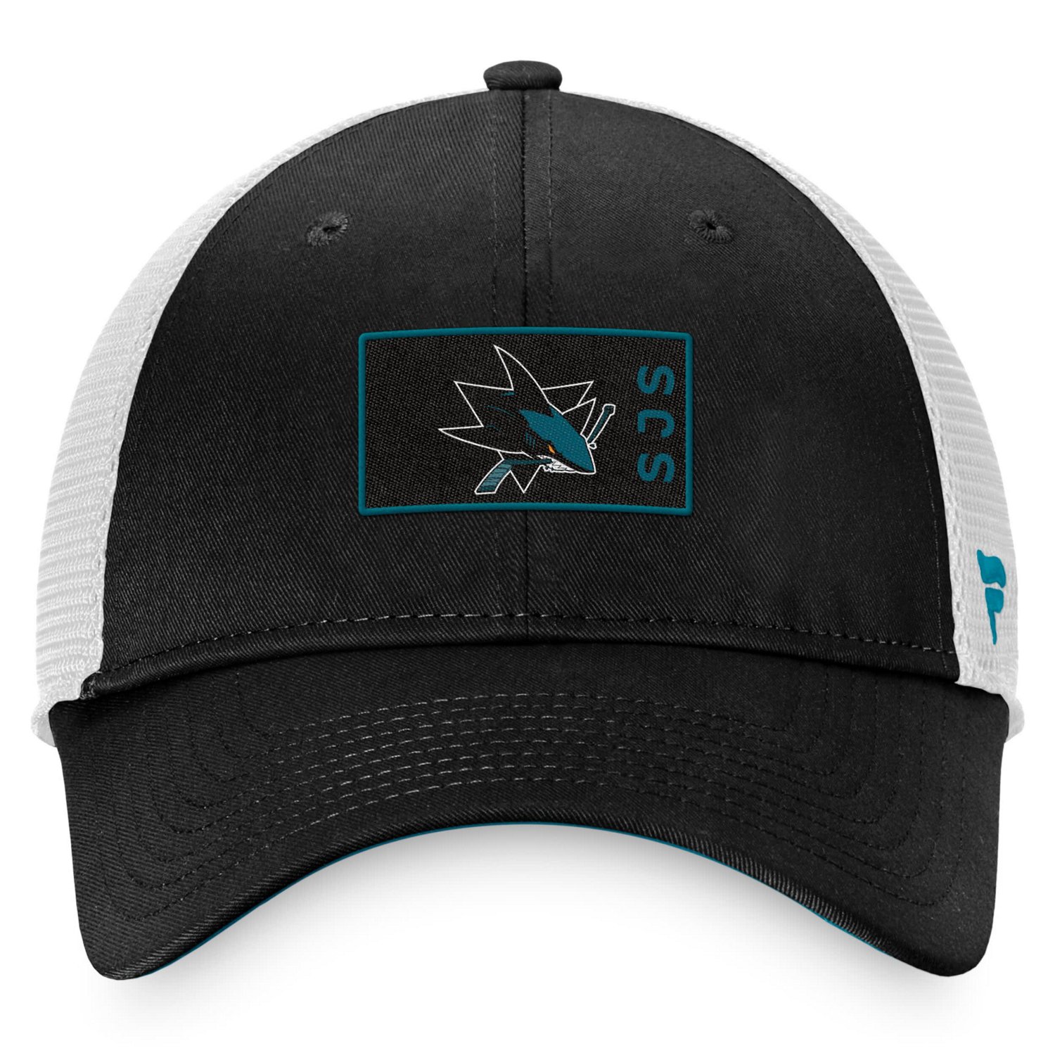 Fanatics /White San Jose Sharks Authentic Pro Trucker Snapback Hat