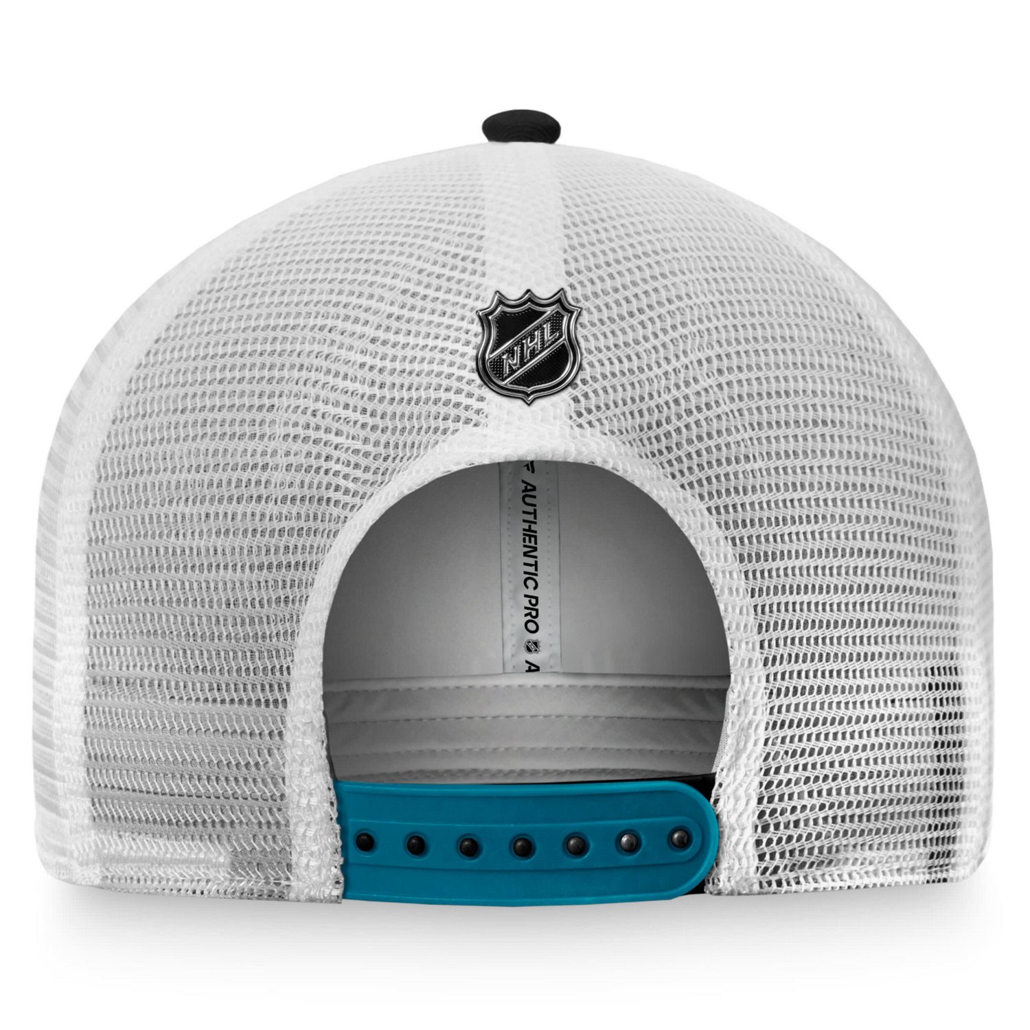 Fanatics /White San Jose Sharks Authentic Pro Trucker Snapback Hat