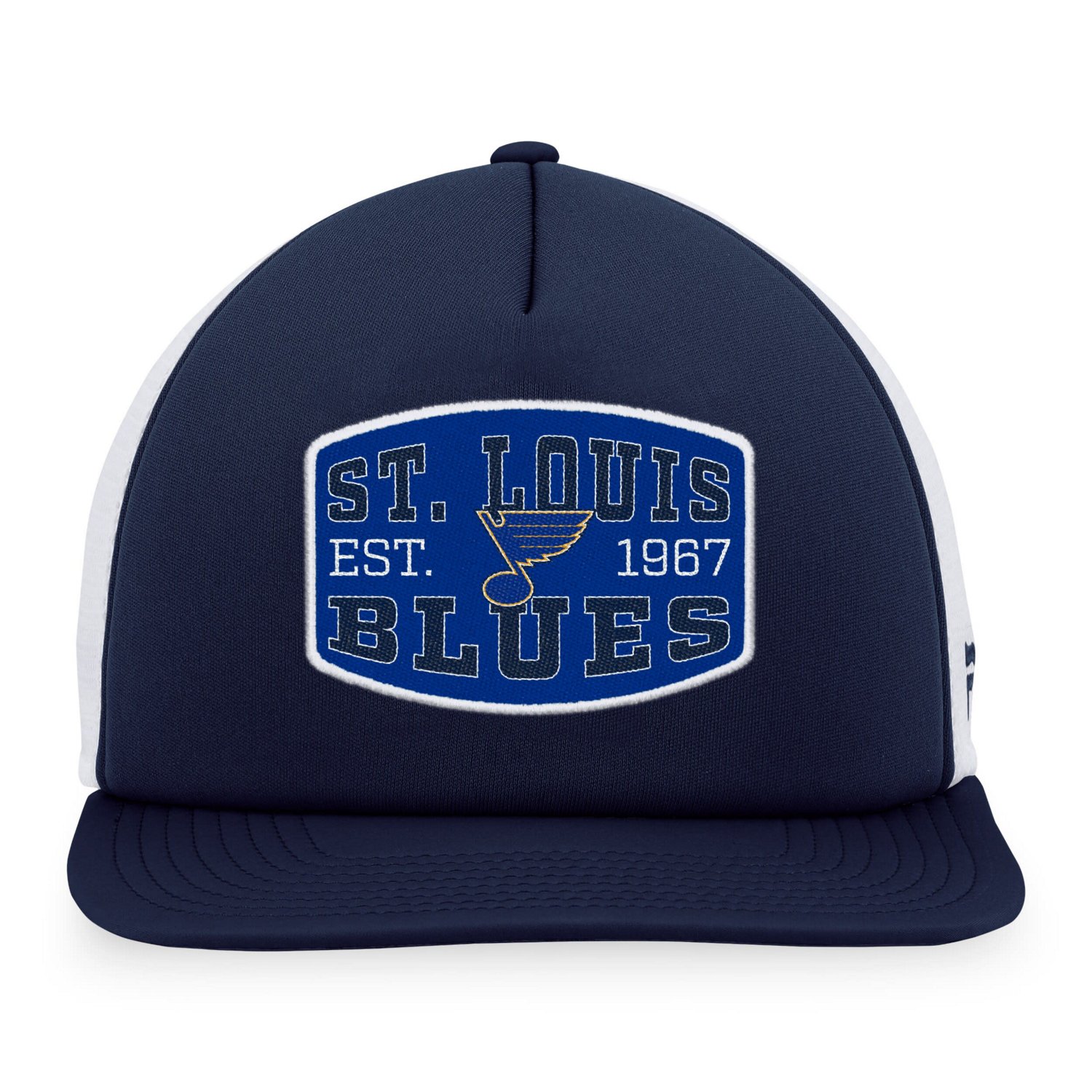 Fanatics White St Louis Blues Foam Front Patch Trucker Snapback Hat                                                              - view number 2