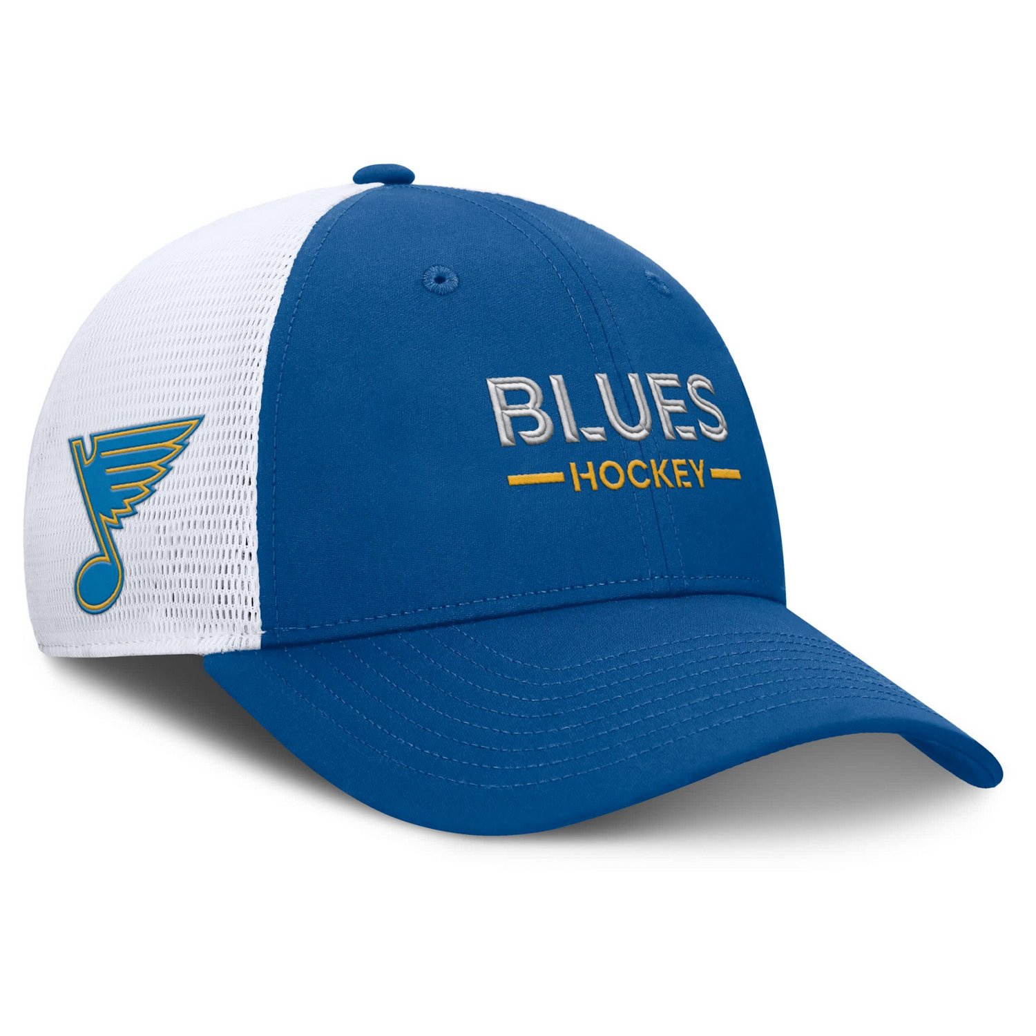 Fanatics White St Louis s Authentic Pro Rink Lockup Adjustable Trucker Hat - view number 1