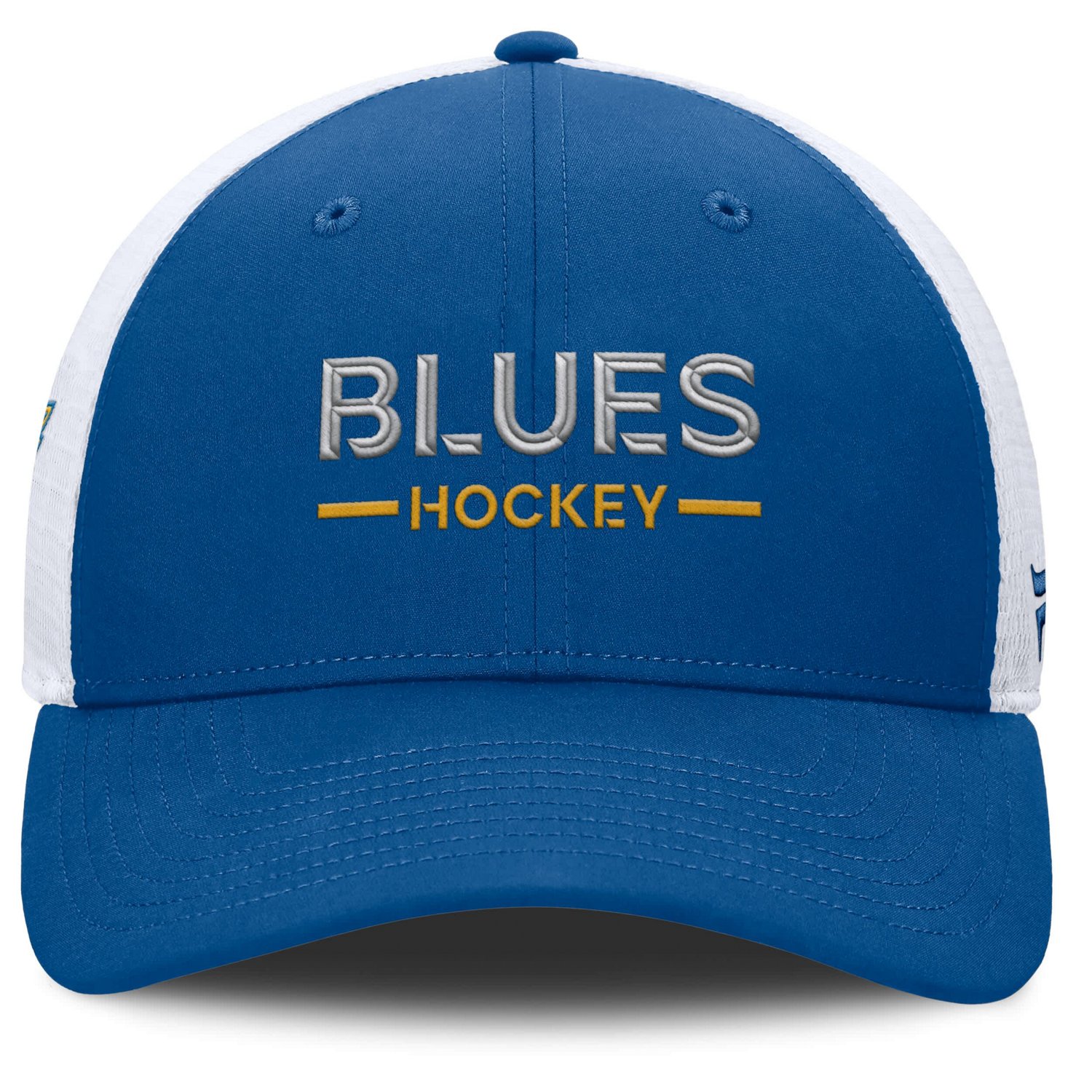 Fanatics White St Louis s Authentic Pro Rink Lockup Adjustable Trucker Hat - view number 2