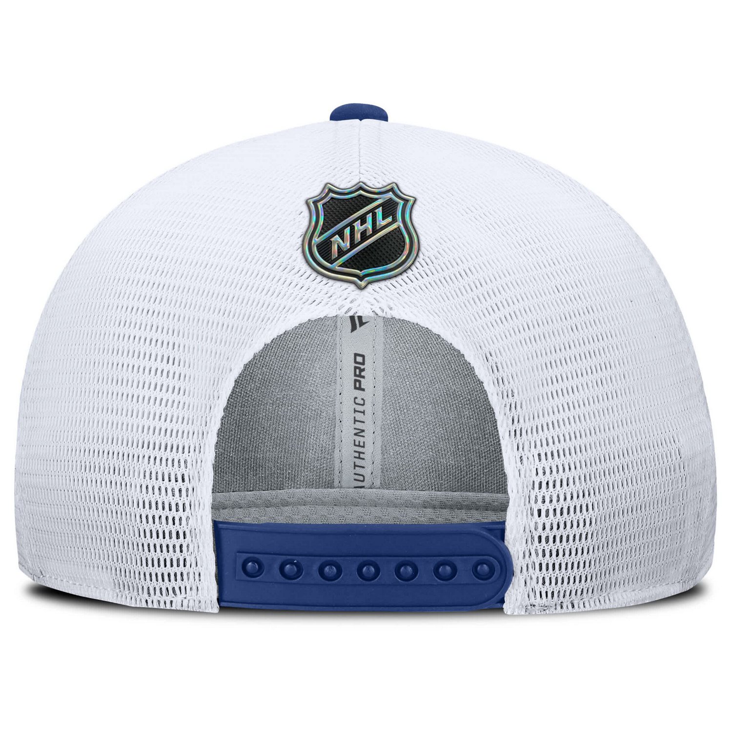 Fanatics White Vancouver Canucks Authentic Pro Rink Lockup Adjustable Trucker Hat - view number 4