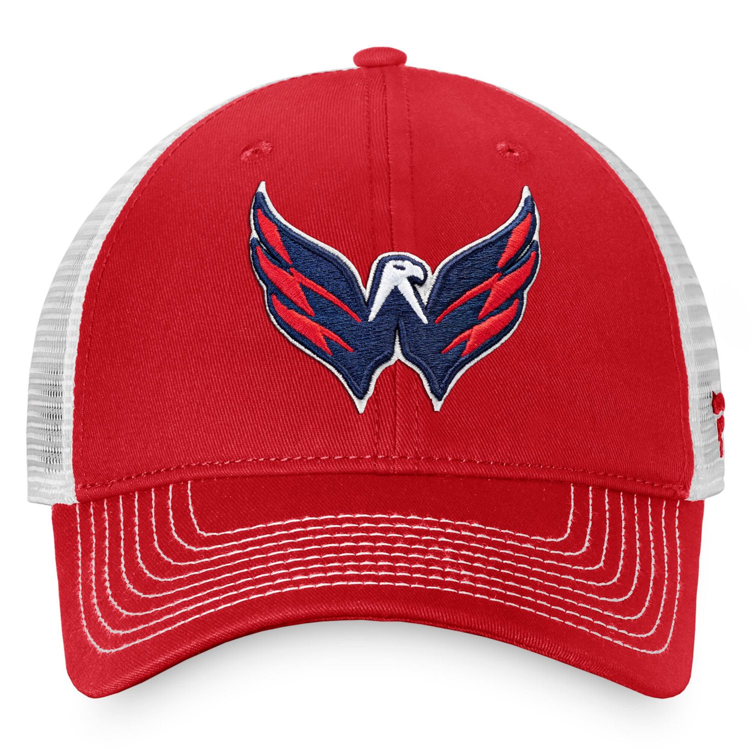 Fanatics White Washington Capitals Core Primary Logo Trucker Adjustable Hat - view number 2