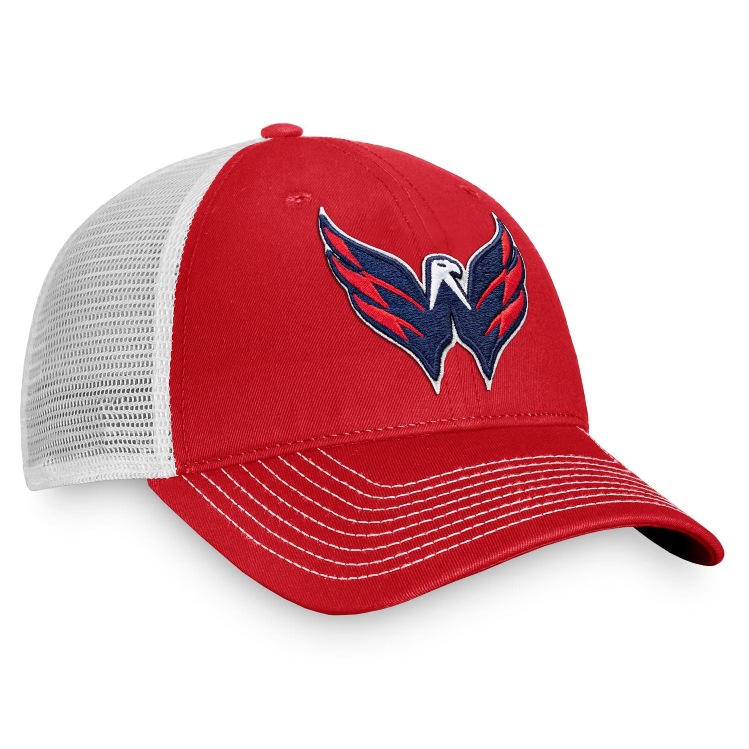 Fanatics White Washington Capitals Core Primary Logo Trucker Adjustable Hat - view number 3