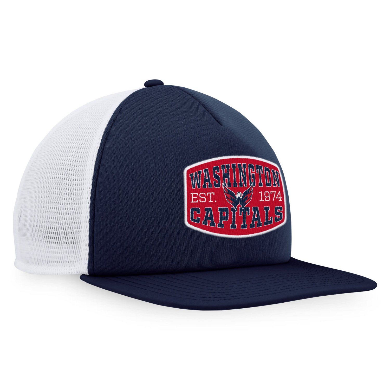 Fanatics /White Washington Capitals Foam Front Patch Trucker Snapback Hat                                                        - view number 3