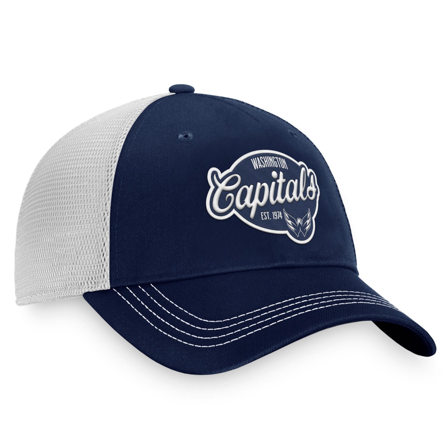 Fanatics /White Washington Capitals Fundamental Trucker Adjustable Hat