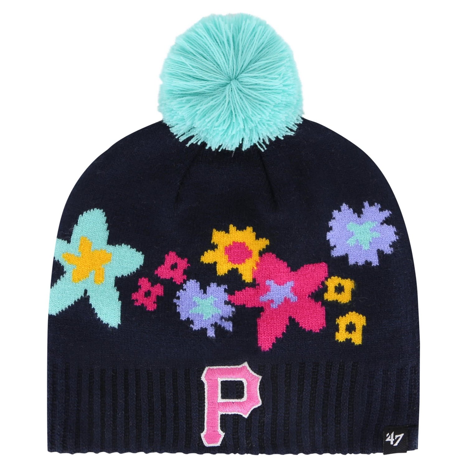 Girls Youth '47 Pittsburgh Pirates Buttercup Knit Beanie with Pom                                                                - view number 1
