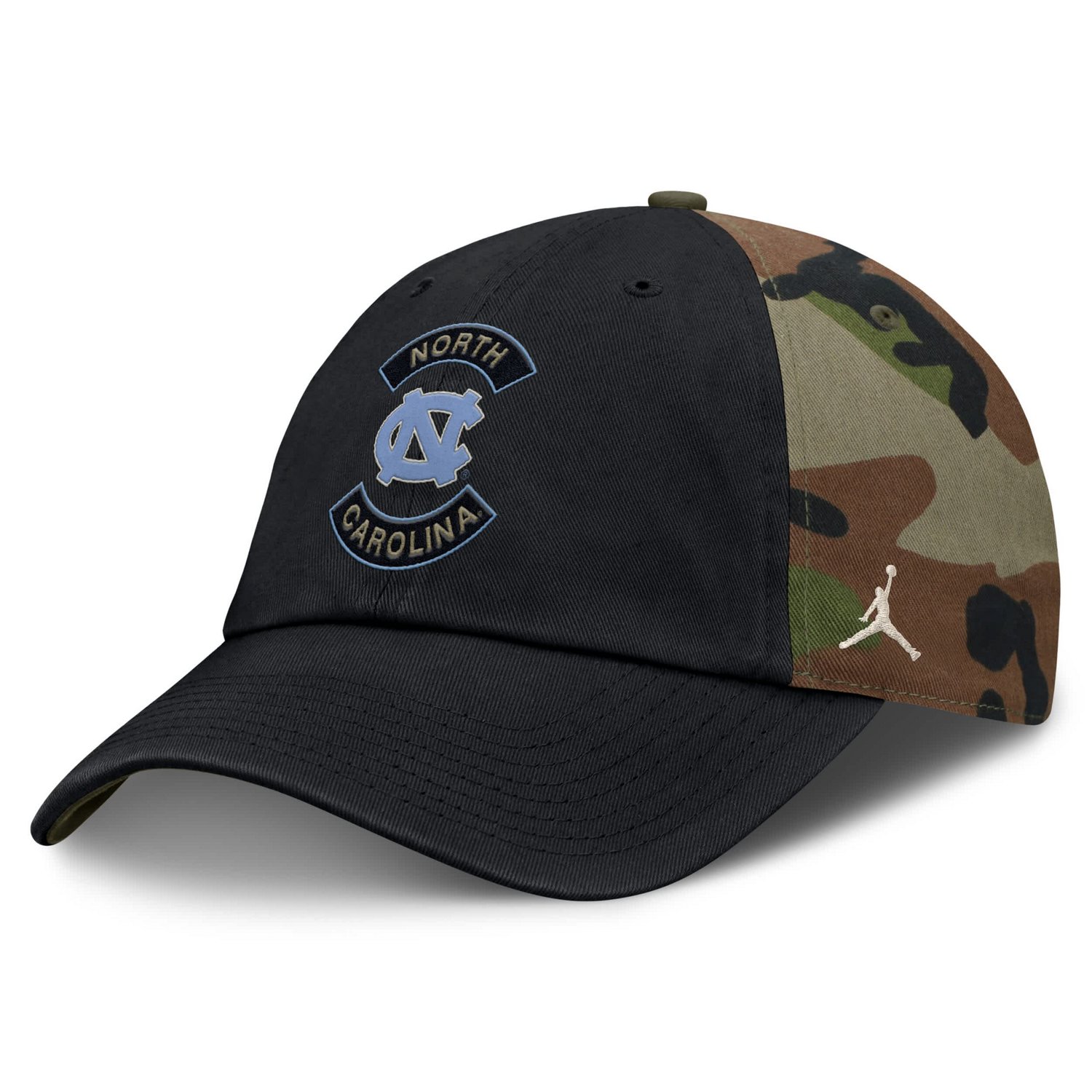 Jordan Brand Camo North Carolina Tar Heels 2025 Military Appreciation Club Adjustable Hat