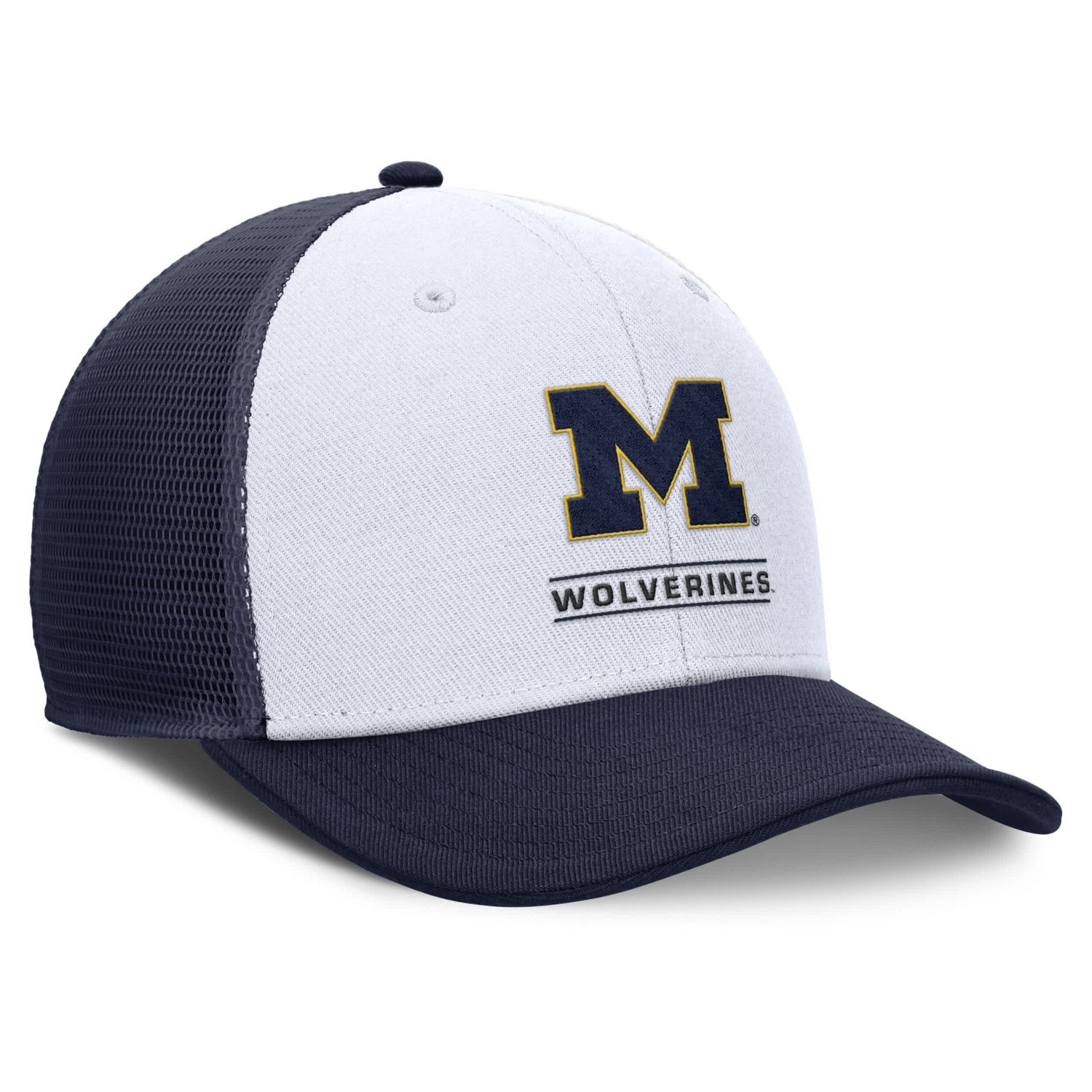 Jordan Brand Navy Michigan Wolverines Rise Adjustable Trucker Hat - view number 3