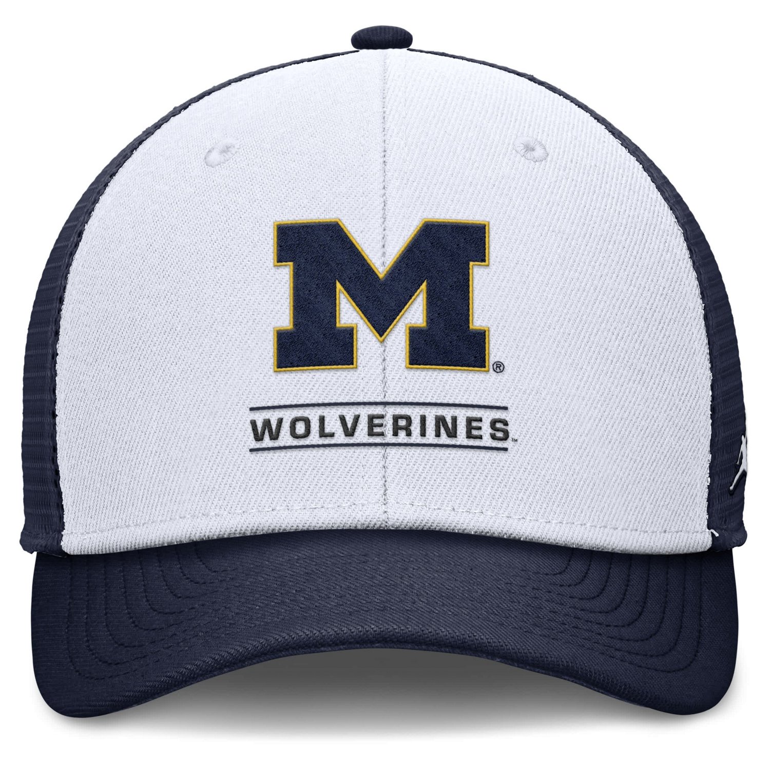 Jordan Brand Navy Michigan Wolverines Rise Adjustable Trucker Hat - view number 2
