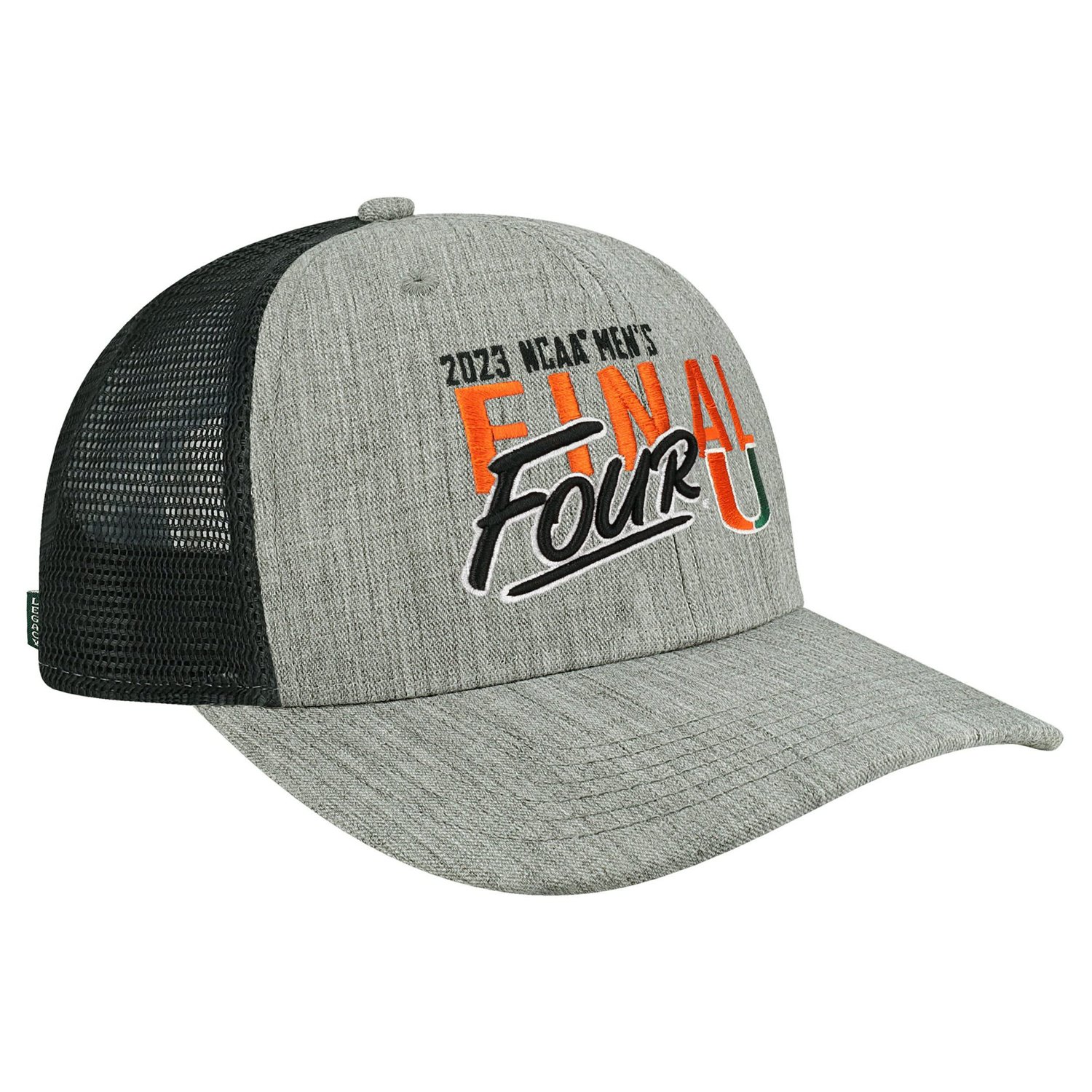 Legacy Athletic Miami Hurricanes 2023 NCAA Basketball Tournament March Madness Final Four Trucker Adjustable Hat