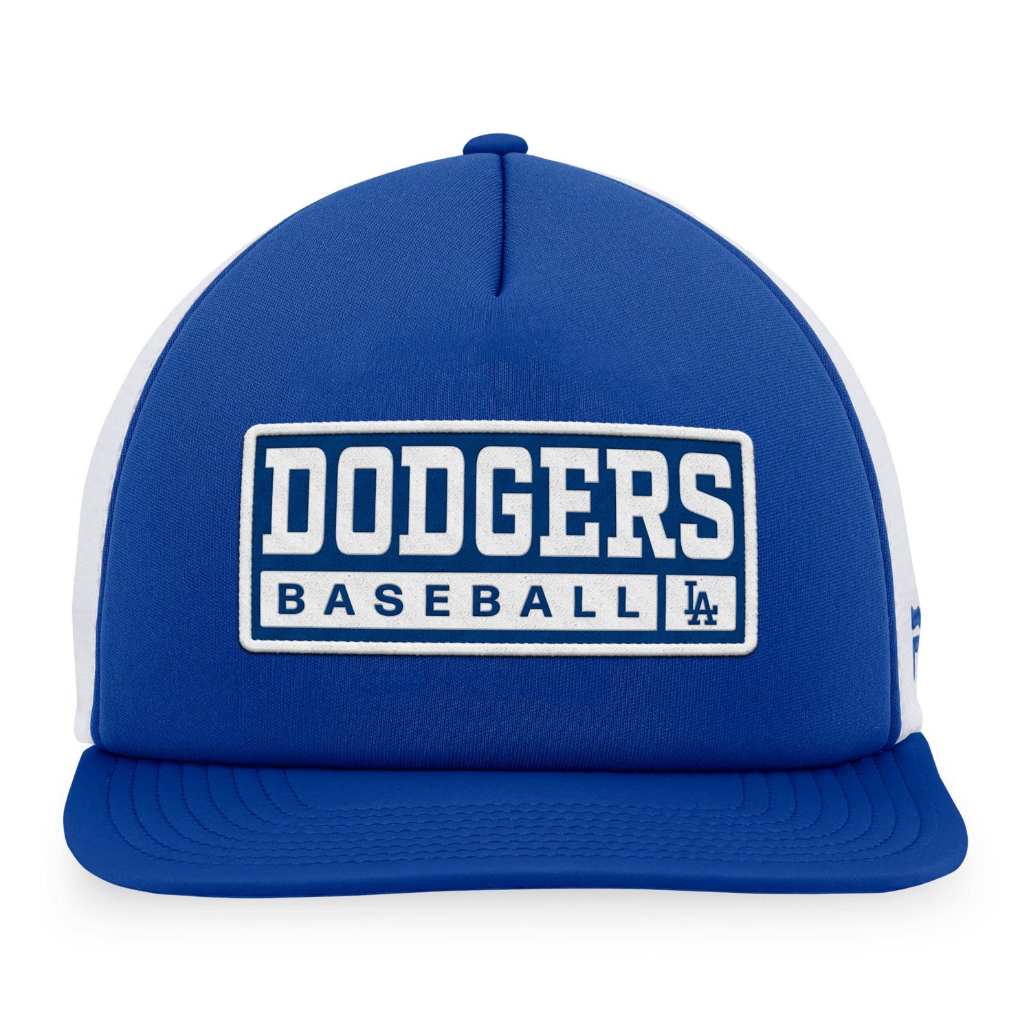 Majestic White Los Angeles Dodgers Foam Trucker Snapback Hat