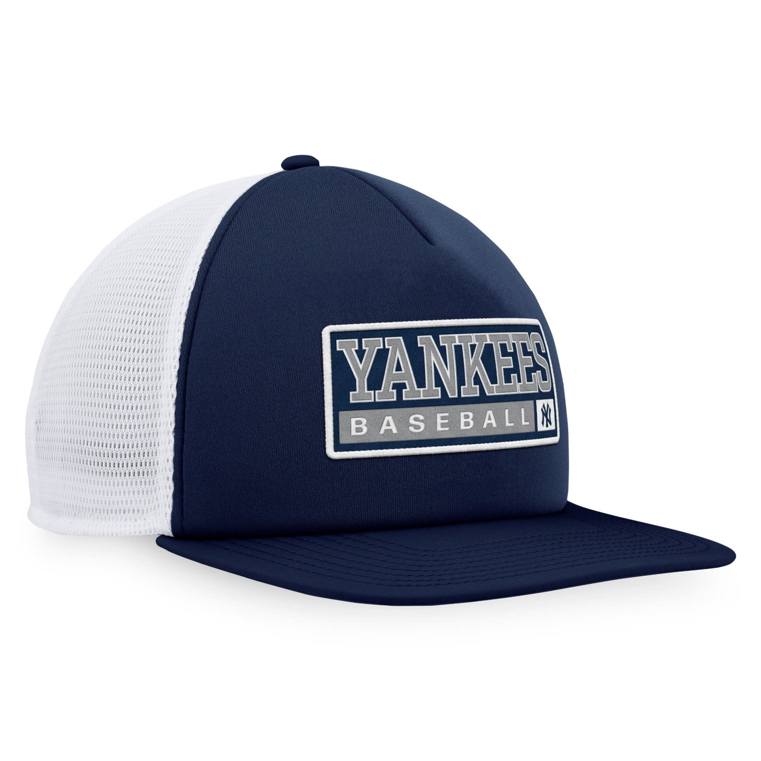 Majestic White New York Yankees Foam Trucker Snapback Hat