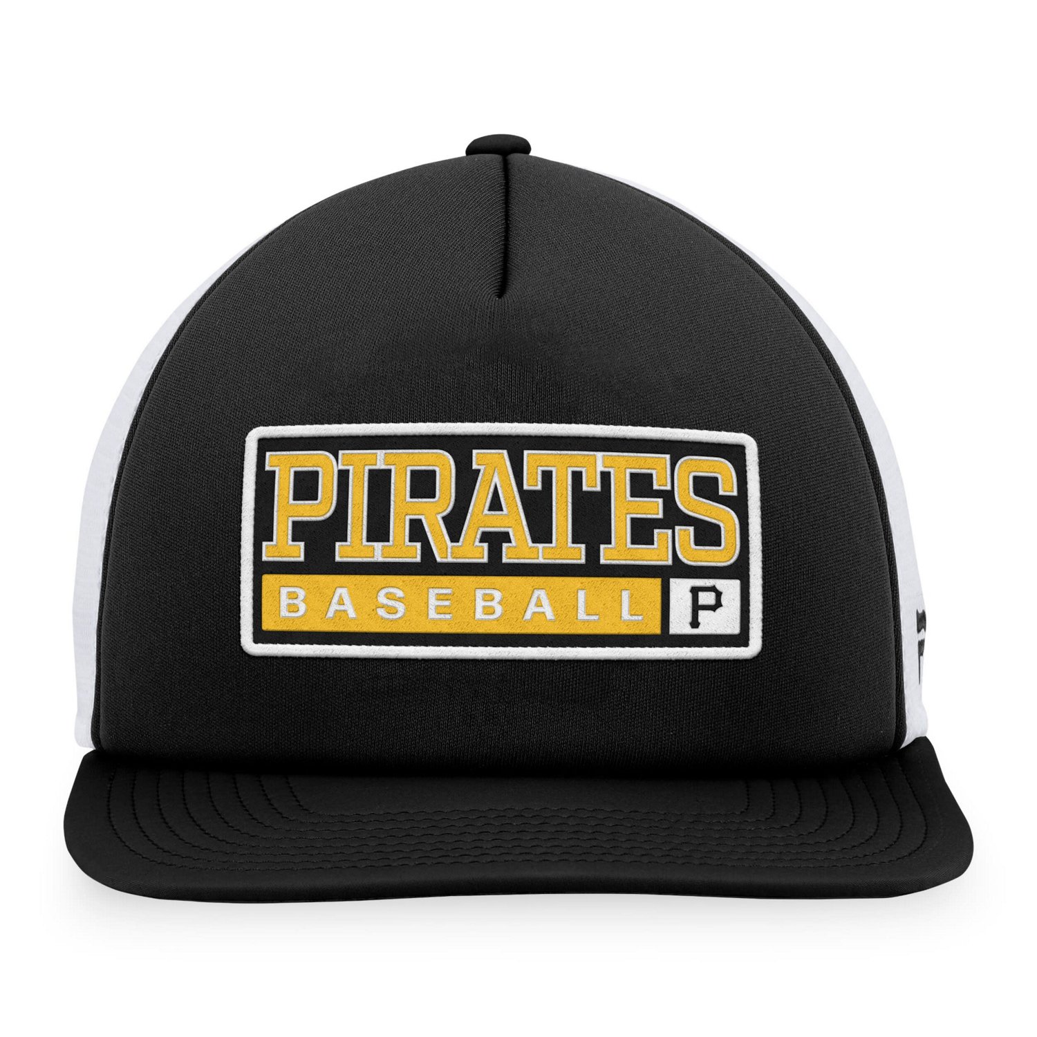 Majestic White Pittsburgh Pirates Foam Trucker Snapback Hat - view number 2