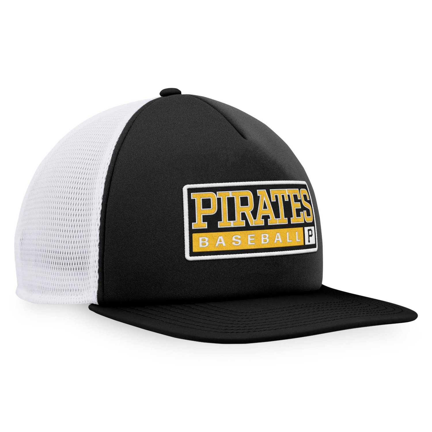Majestic White Pittsburgh Pirates Foam Trucker Snapback Hat