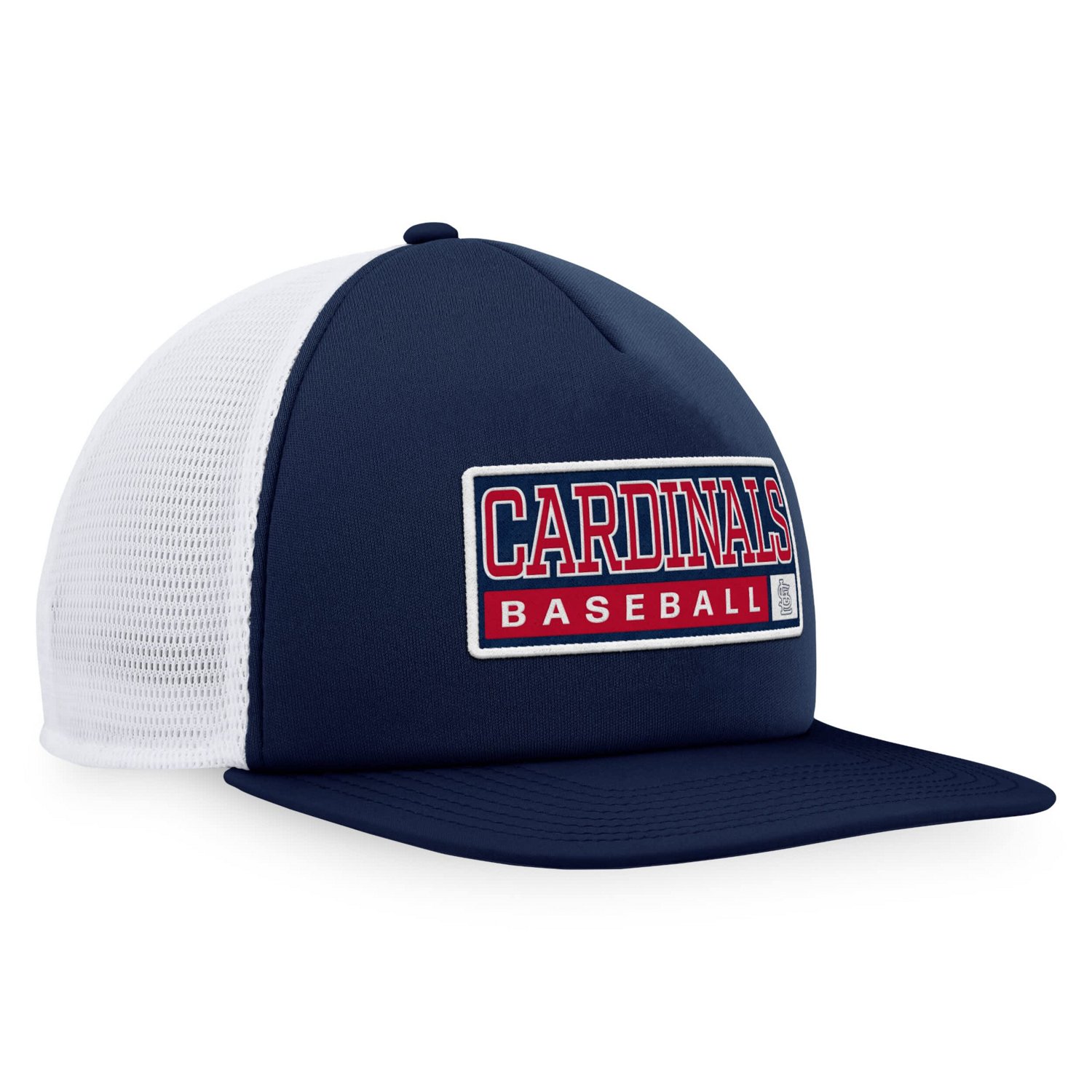Majestic White St Louis Cardinals Foam Trucker Snapback Hat - view number 3