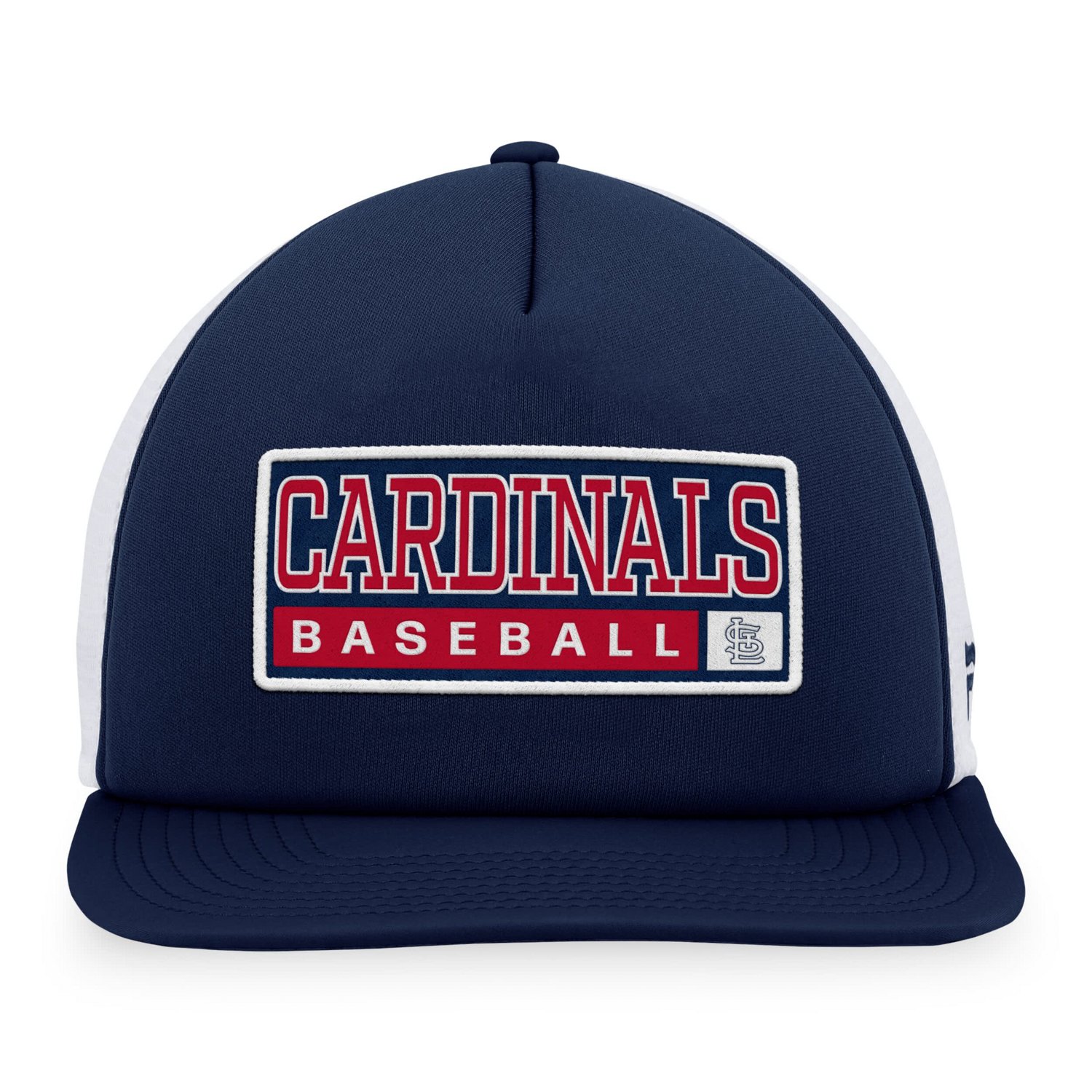 Majestic White St Louis Cardinals Foam Trucker Snapback Hat - view number 2
