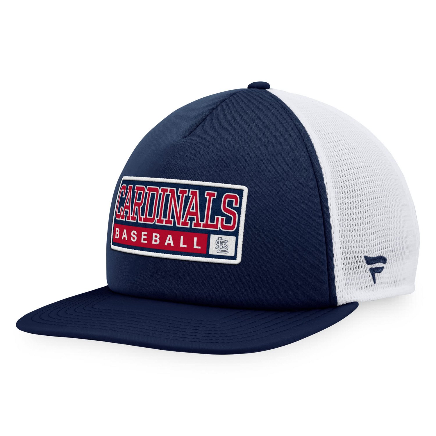 Majestic White St Louis Cardinals Foam Trucker Snapback Hat - view number 1