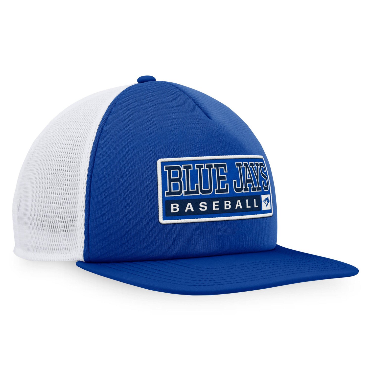 Majestic White Toronto Blue Jays Foam Trucker Snapback Hat - view number 3