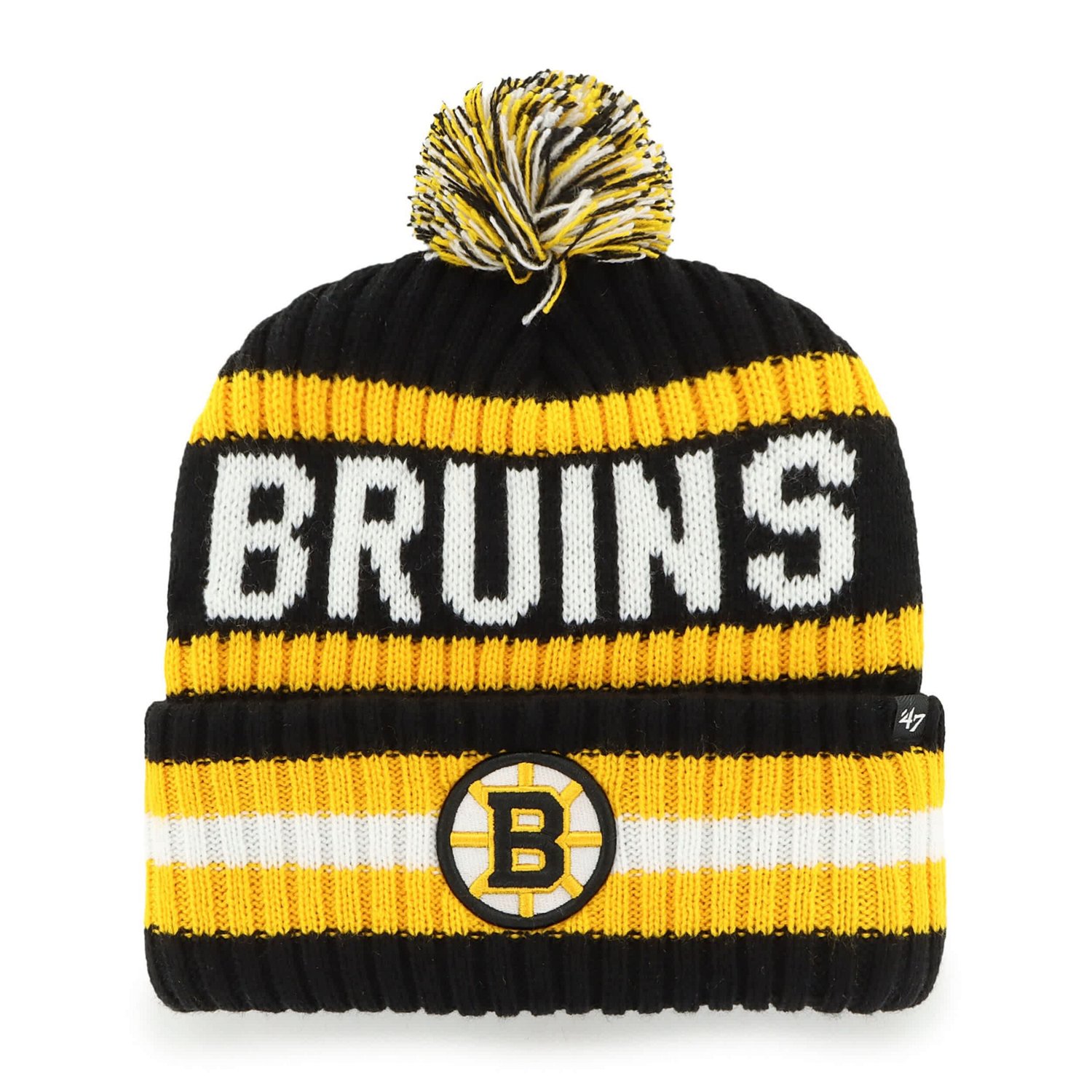 Men's '47 Boston Bruins Bering Cuffed Knit Hat with Pom