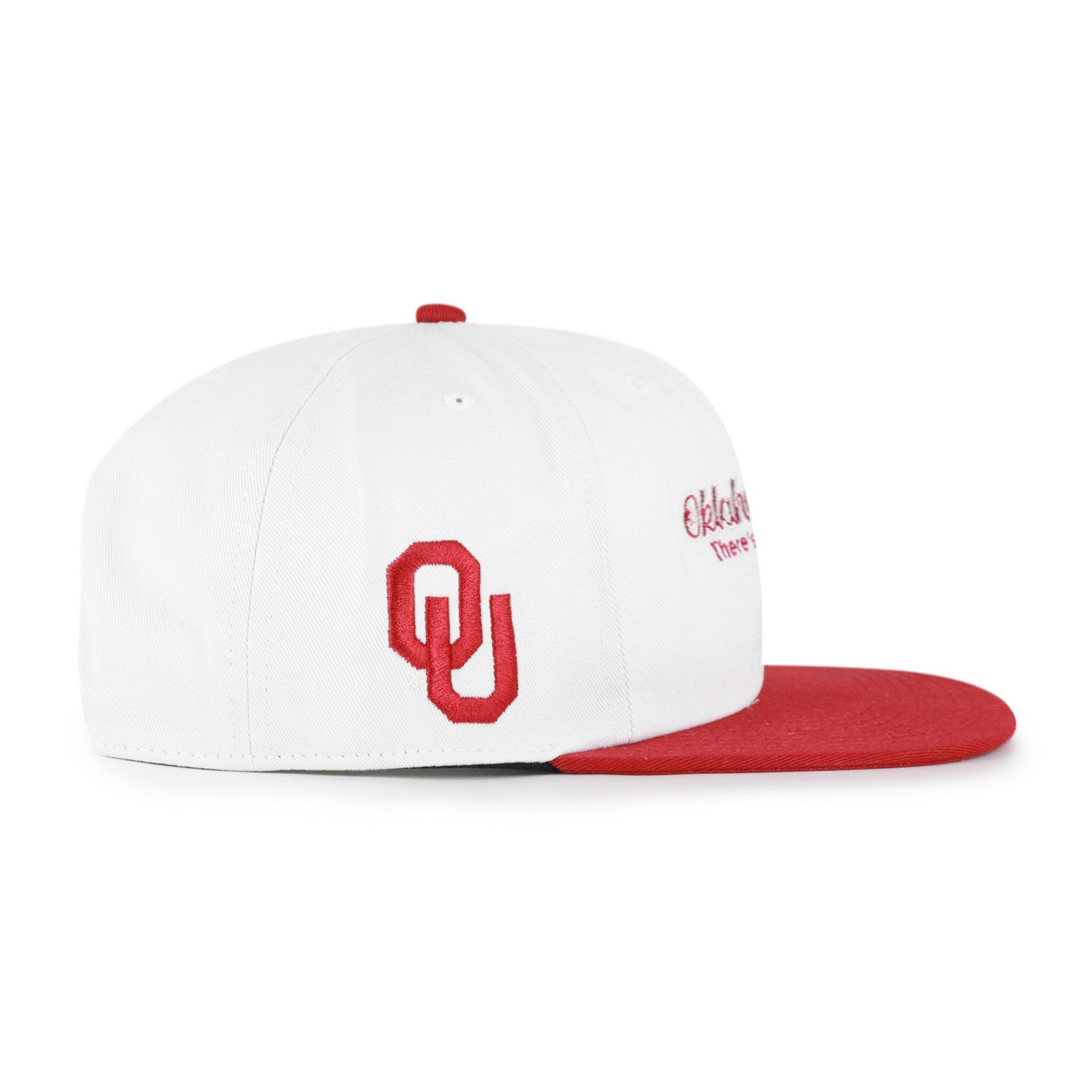 Men's '47 Crimson Oklahoma Sooners Script Stack Relaxed Captain Adjustable Hat - view number 3
