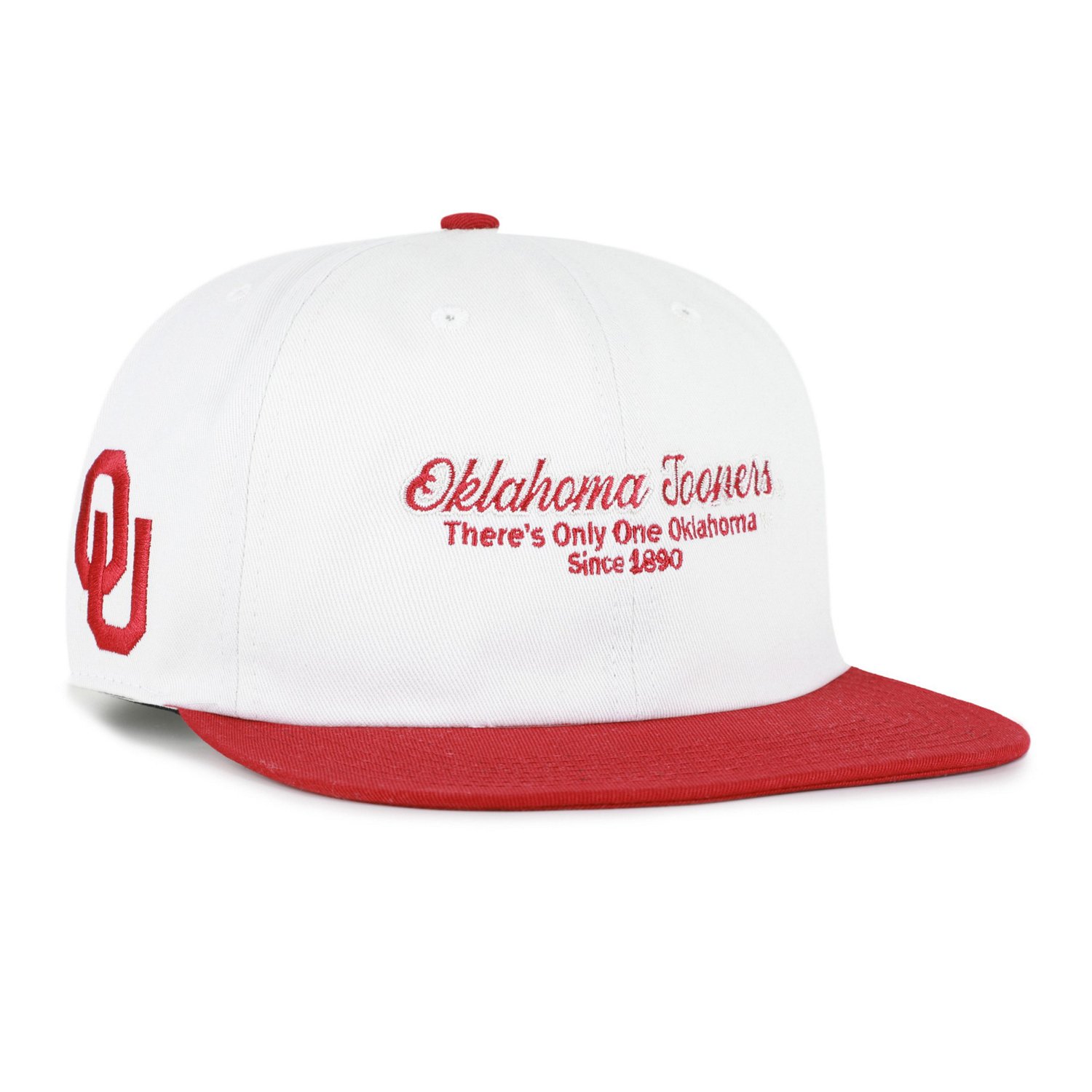 Men's '47 Crimson Oklahoma Sooners Script Stack Relaxed Captain Adjustable Hat