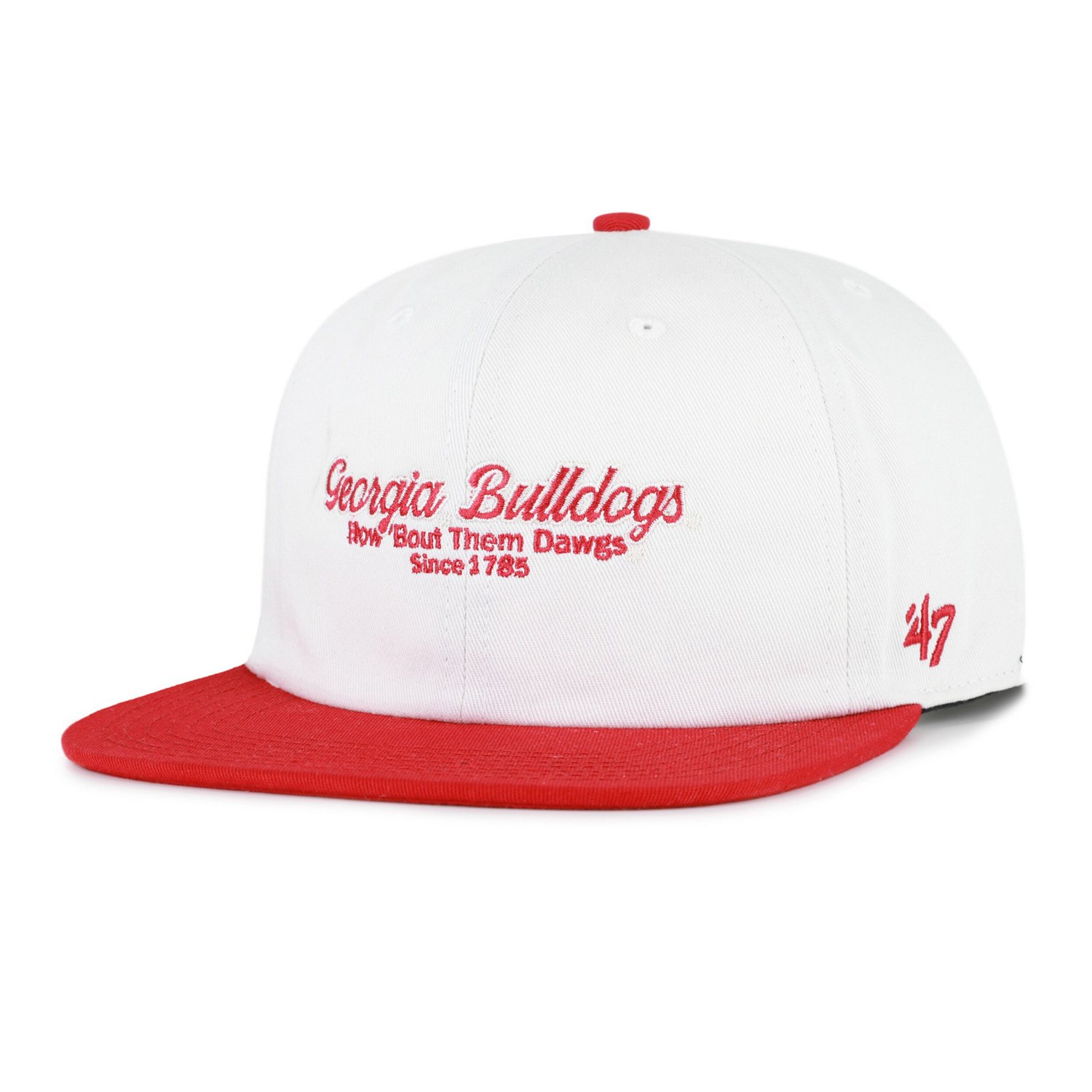 Men's '47 Red Georgia Bulldogs Script Stack Relaxed Captain Adjustable Hat