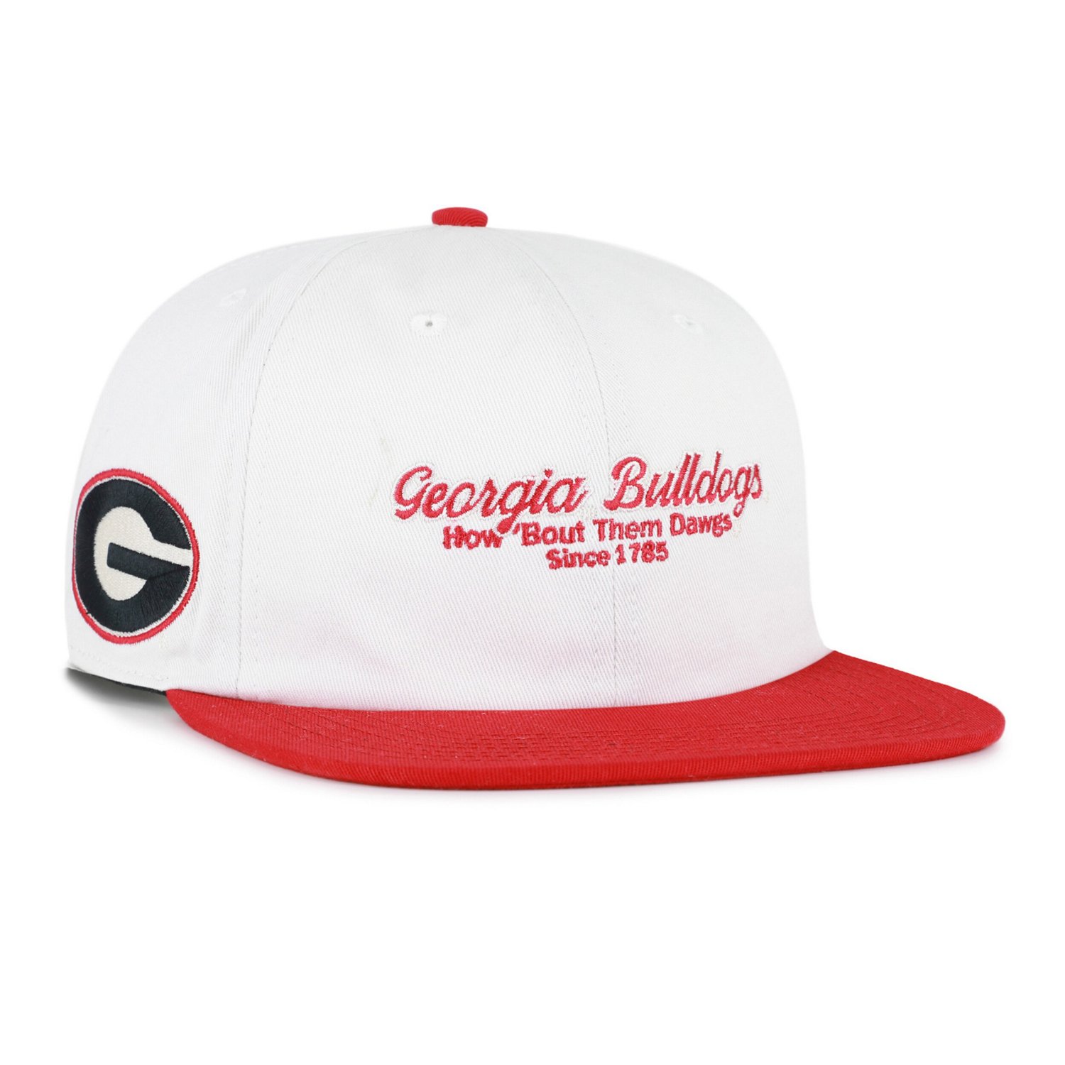 Men's '47 Red Georgia Bulldogs Script Stack Relaxed Captain Adjustable Hat