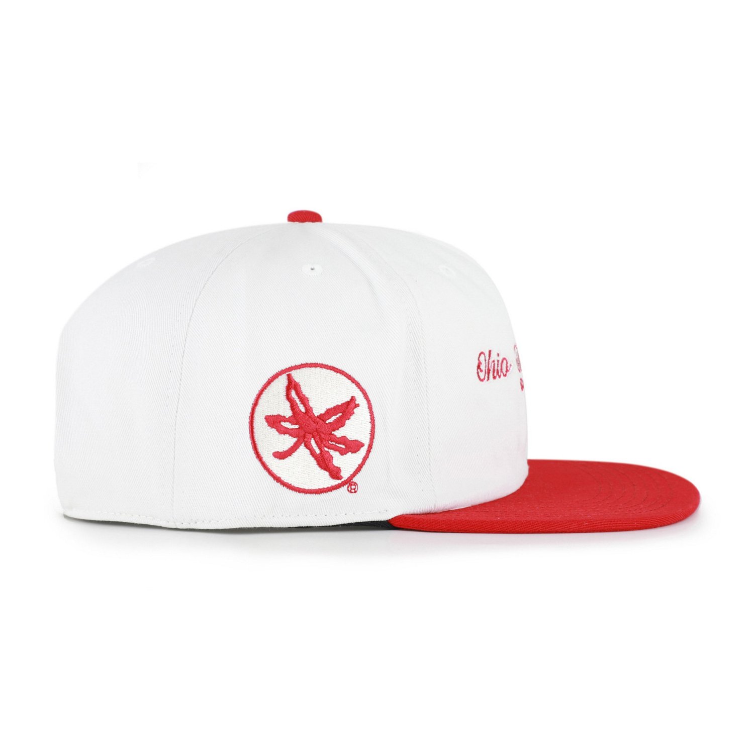 Men's '47 Scarlet Ohio State Buckeyes Script Stack Relaxed Captain Adjustable Hat - view number 3