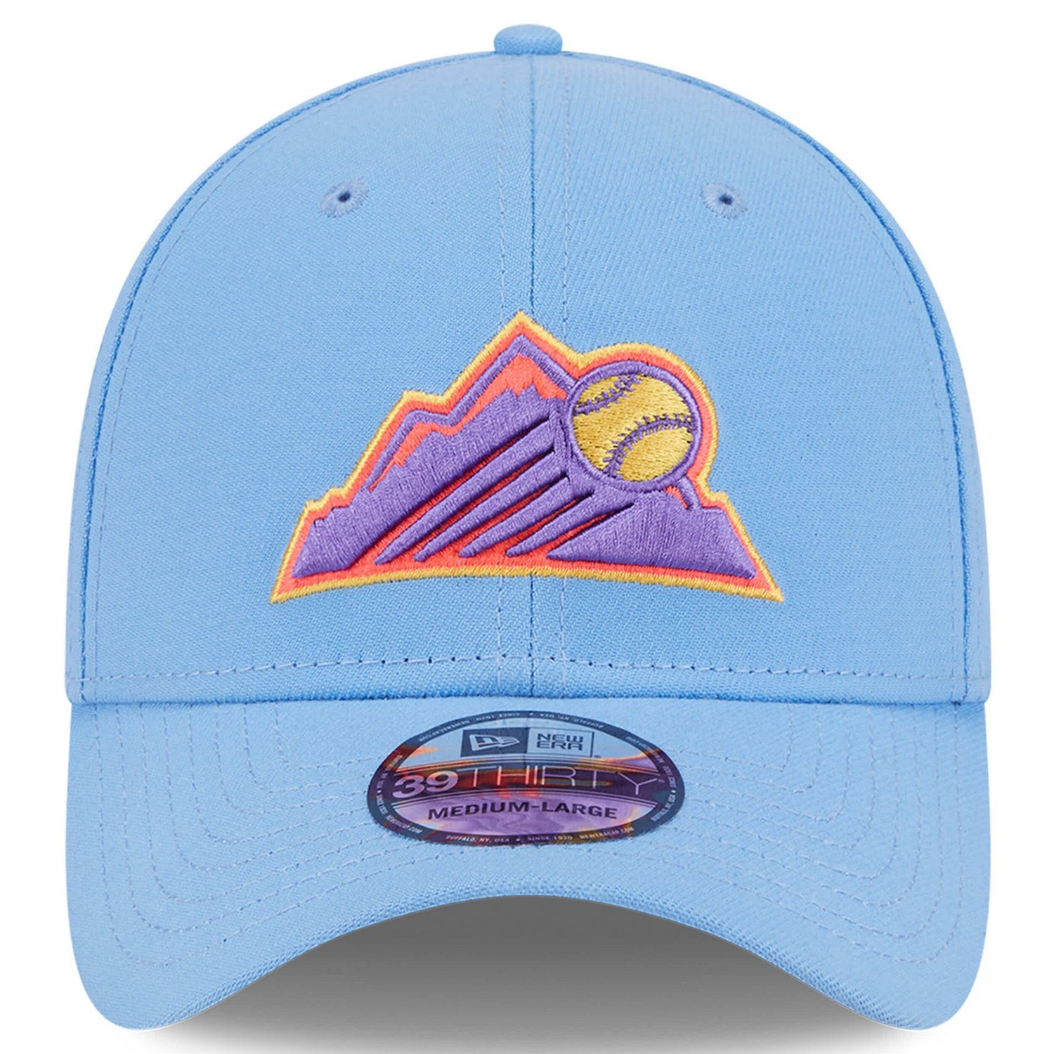 Men's New Era Light Blue Colorado Rockies 2025 City Connect 39THIRTY Flex Hat - view number 4