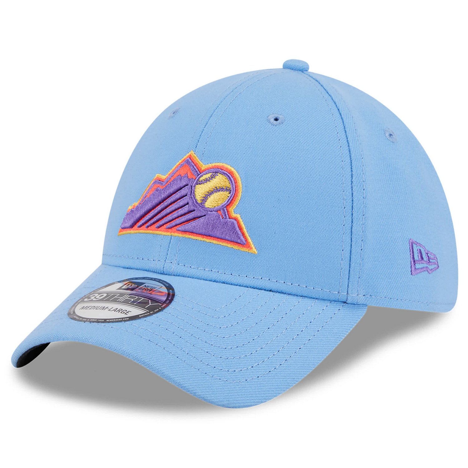 Men's New Era Light Blue Colorado Rockies 2025 City Connect 39THIRTY Flex Hat - view number 3