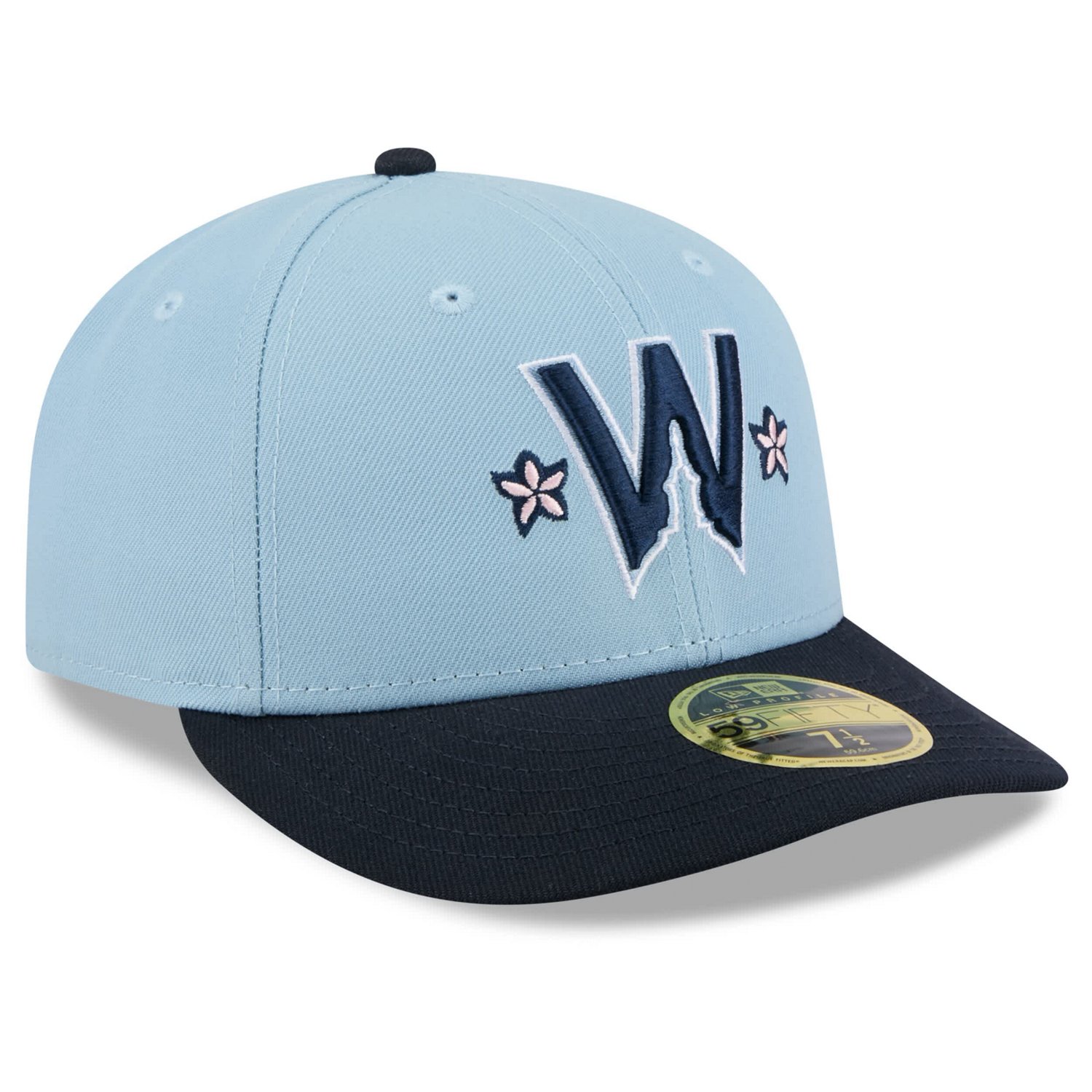 Men's New Era Light Blue/Navy Washington Nationals 2025 City Connect Low Profile 59FIFTY Fitted Hat - view number 4
