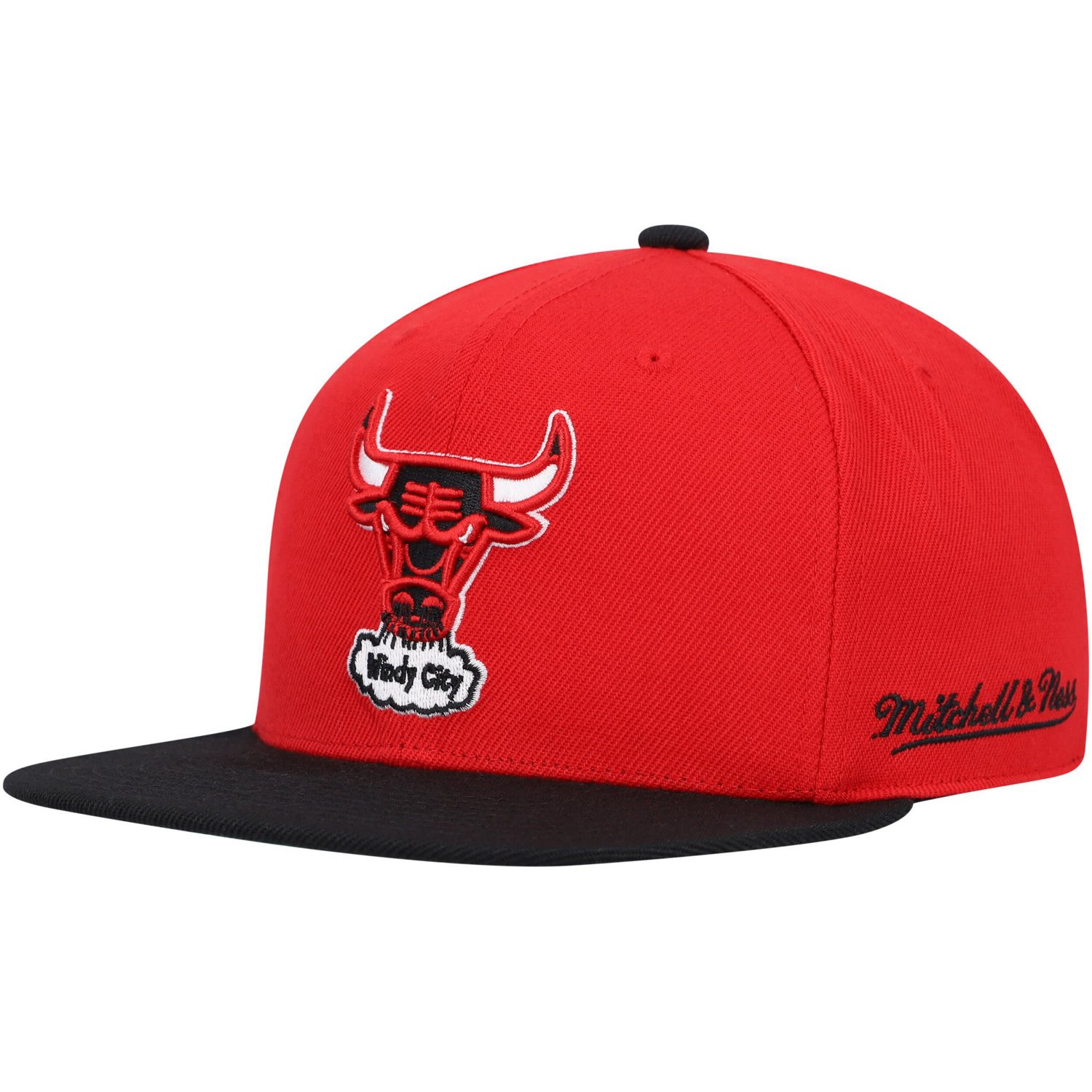 Mitchell  Ness /Black Chicago Bulls Hardwood Classics Team Side Fitted Hat - view number 3
