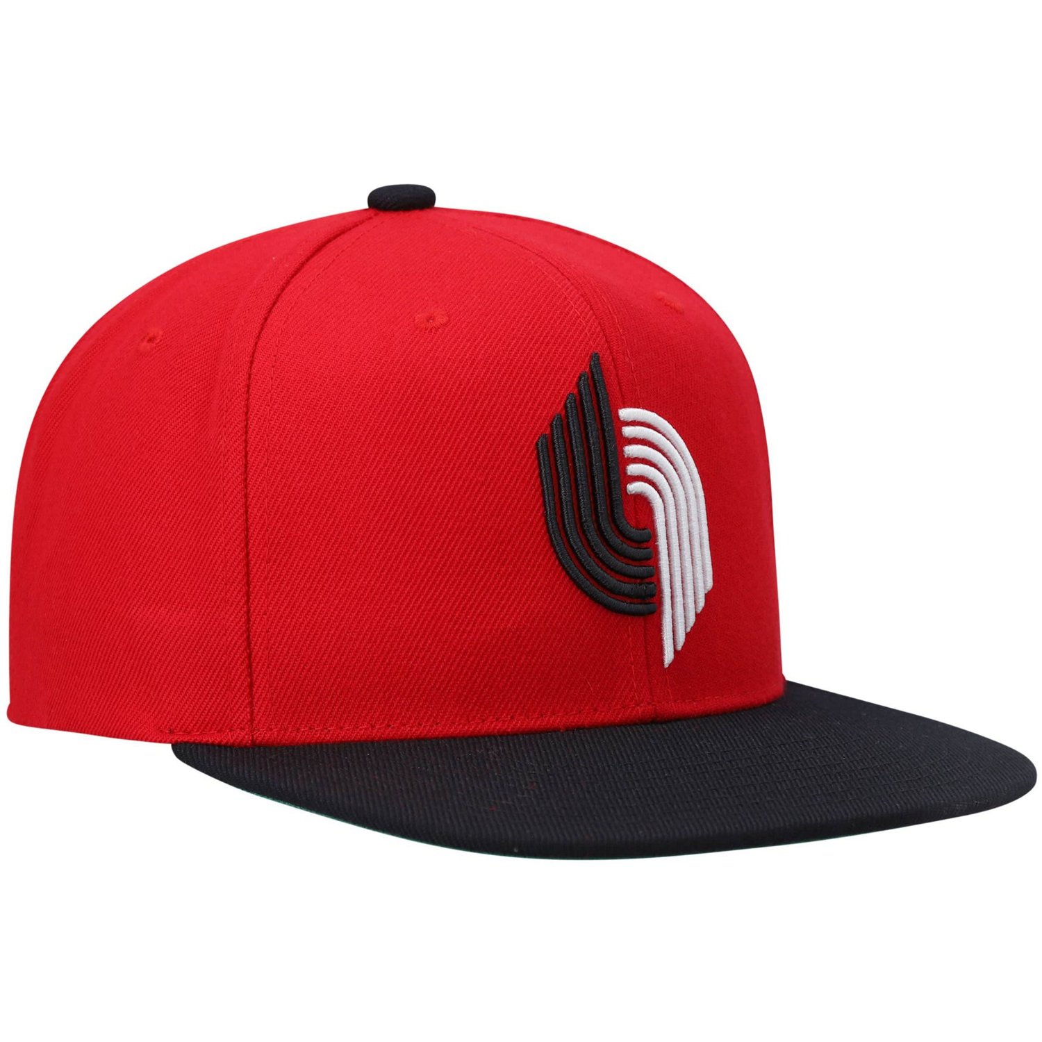 Mitchell  Ness /Black Portland Trail Blazers Hardwood Classics Team Two-Tone 20 Snapback Hat