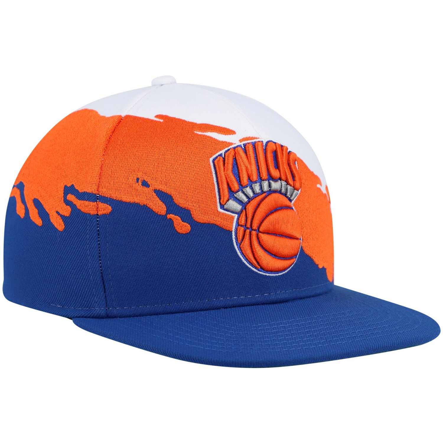 Mitchell  Ness /Blue New York Knicks Hardwood Classics Paintbrush Snapback Hat