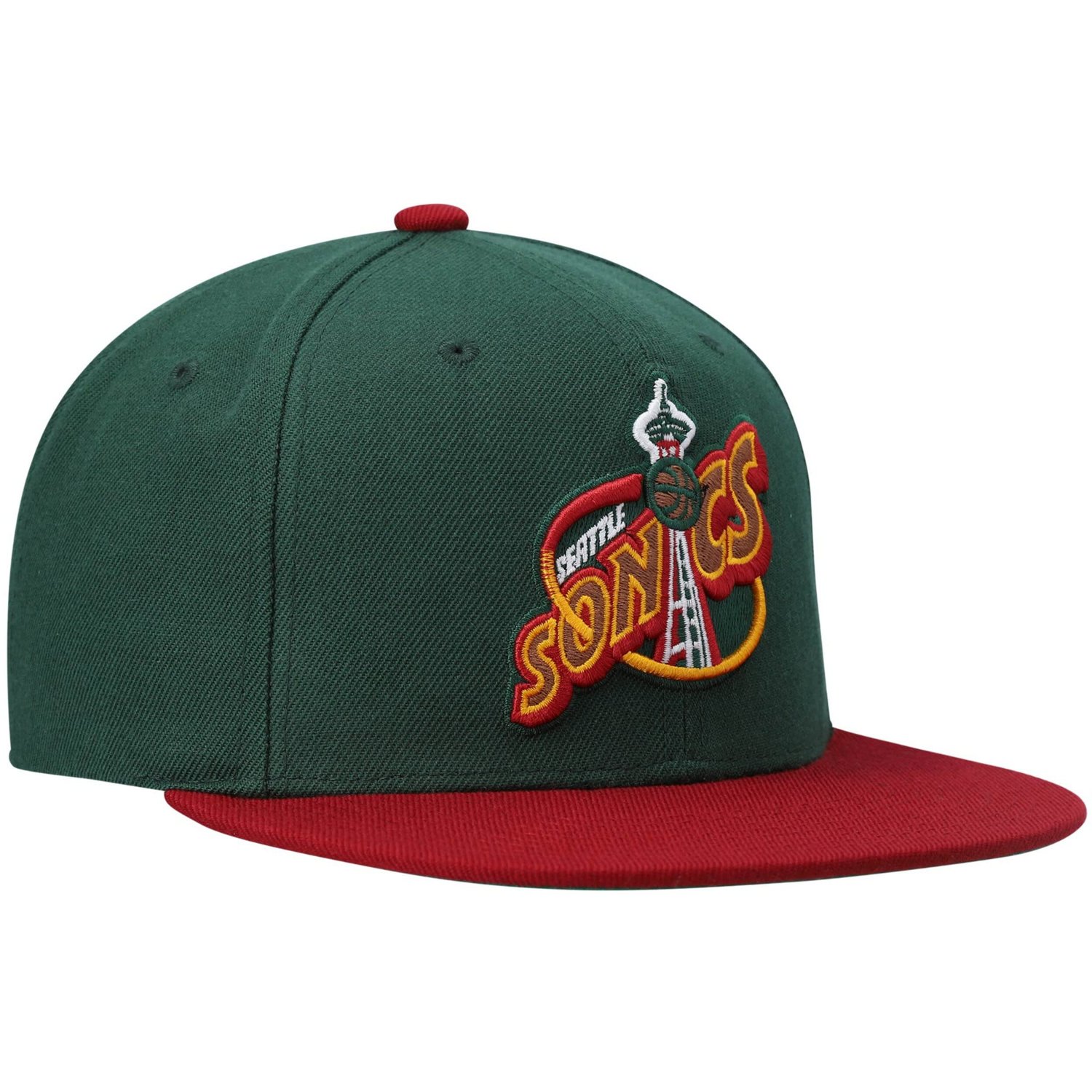 Mitchell  Ness /Red Seattle SuperSonics Hardwood Classics Team Two-Tone 20 Snapback Hat
