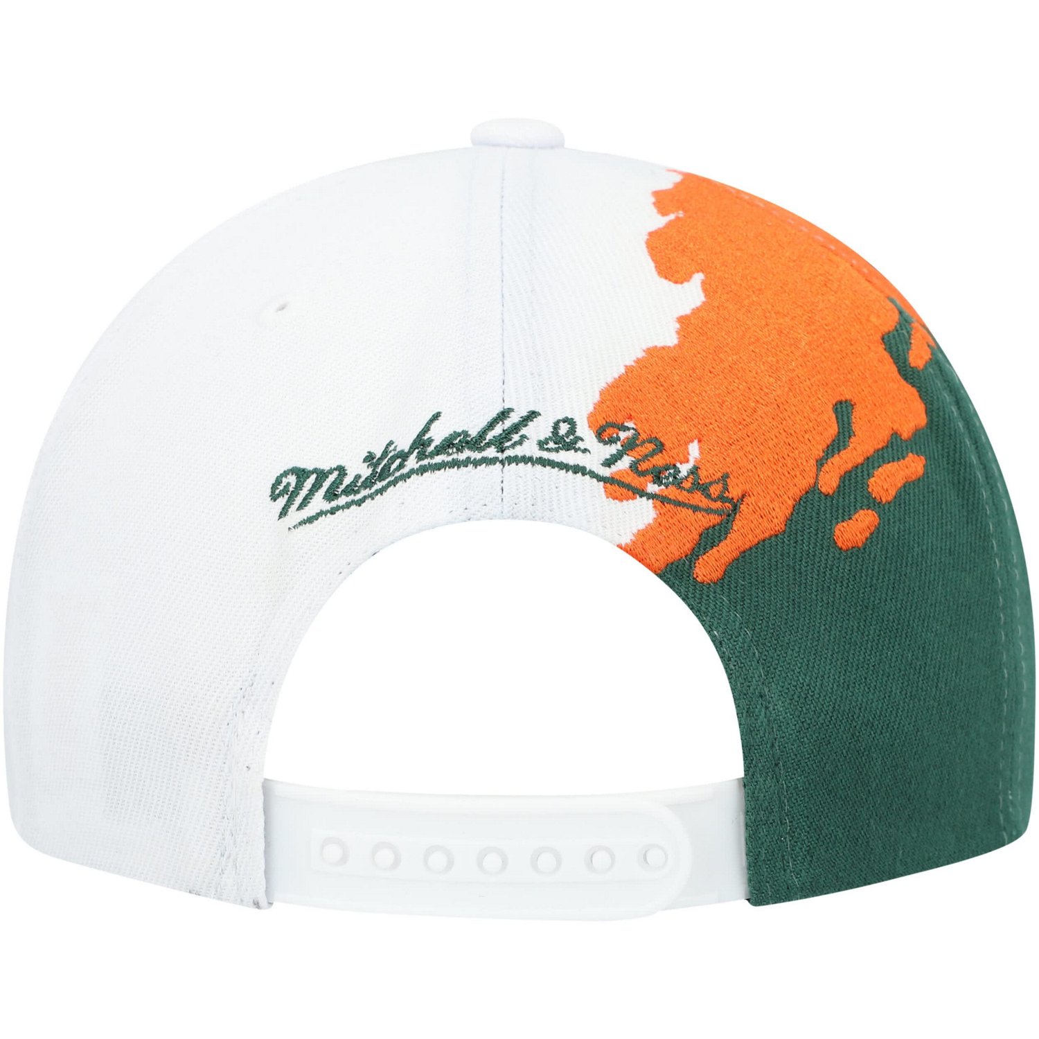 Mitchell  Ness /White Miami Hurricanes Paintbrush Snapback Hat - view number 4