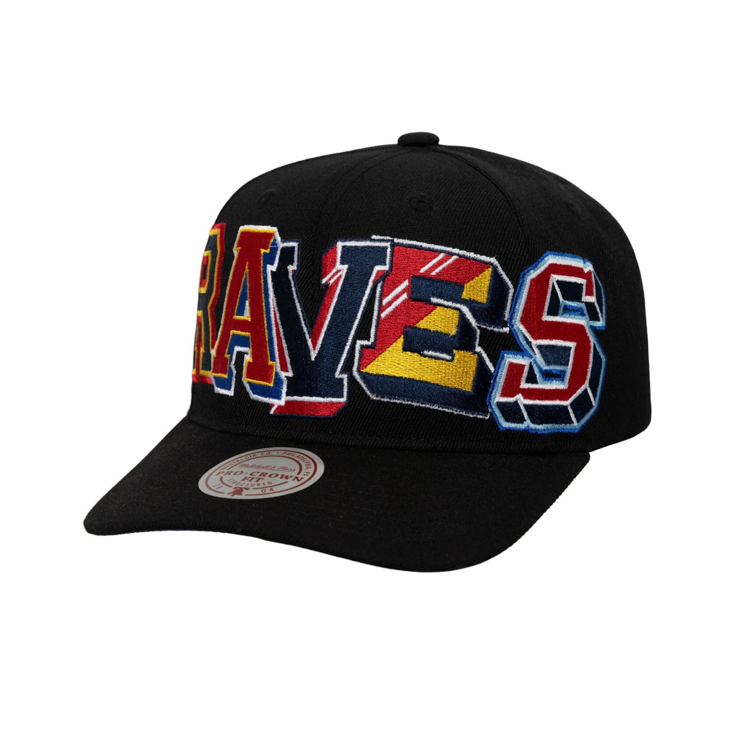 Mitchell  Ness Atlanta Braves Hyper Type Pro Crown Snapback Hat