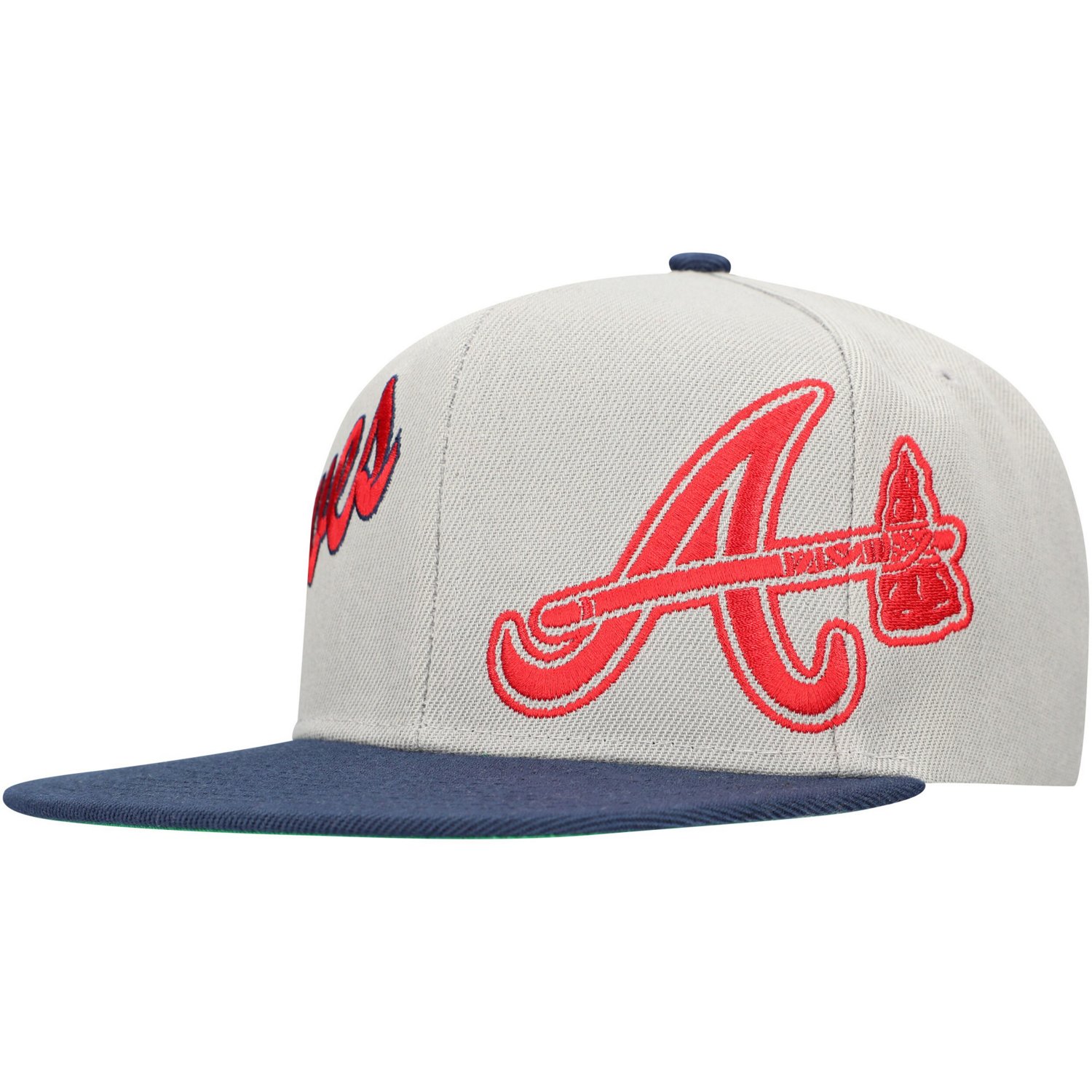 Mitchell  Ness Atlanta Braves Knock Out Panel Snapback Hat