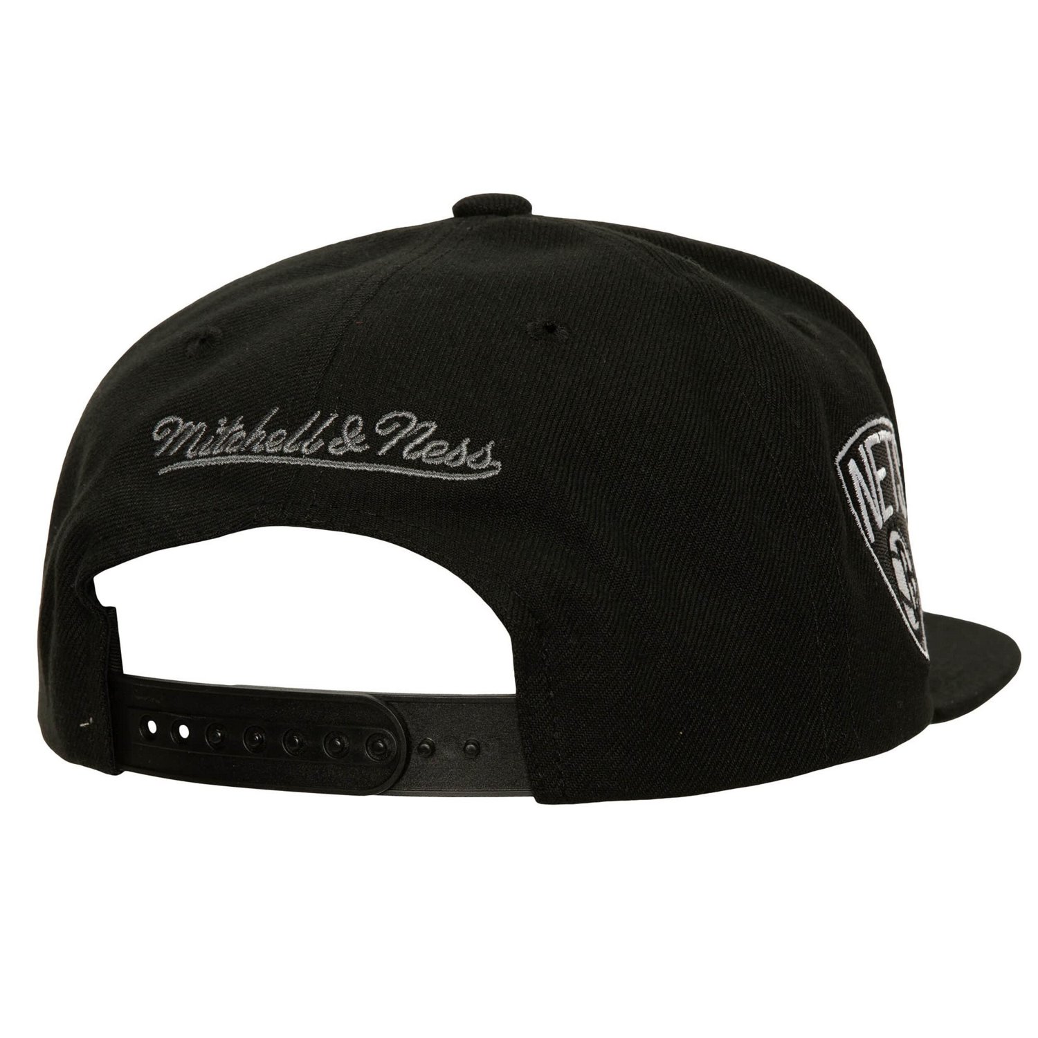 Mitchell  Ness Black Brooklyn Nets Retro Sport Color Block Script Snapback Hat                                                   - view number 2