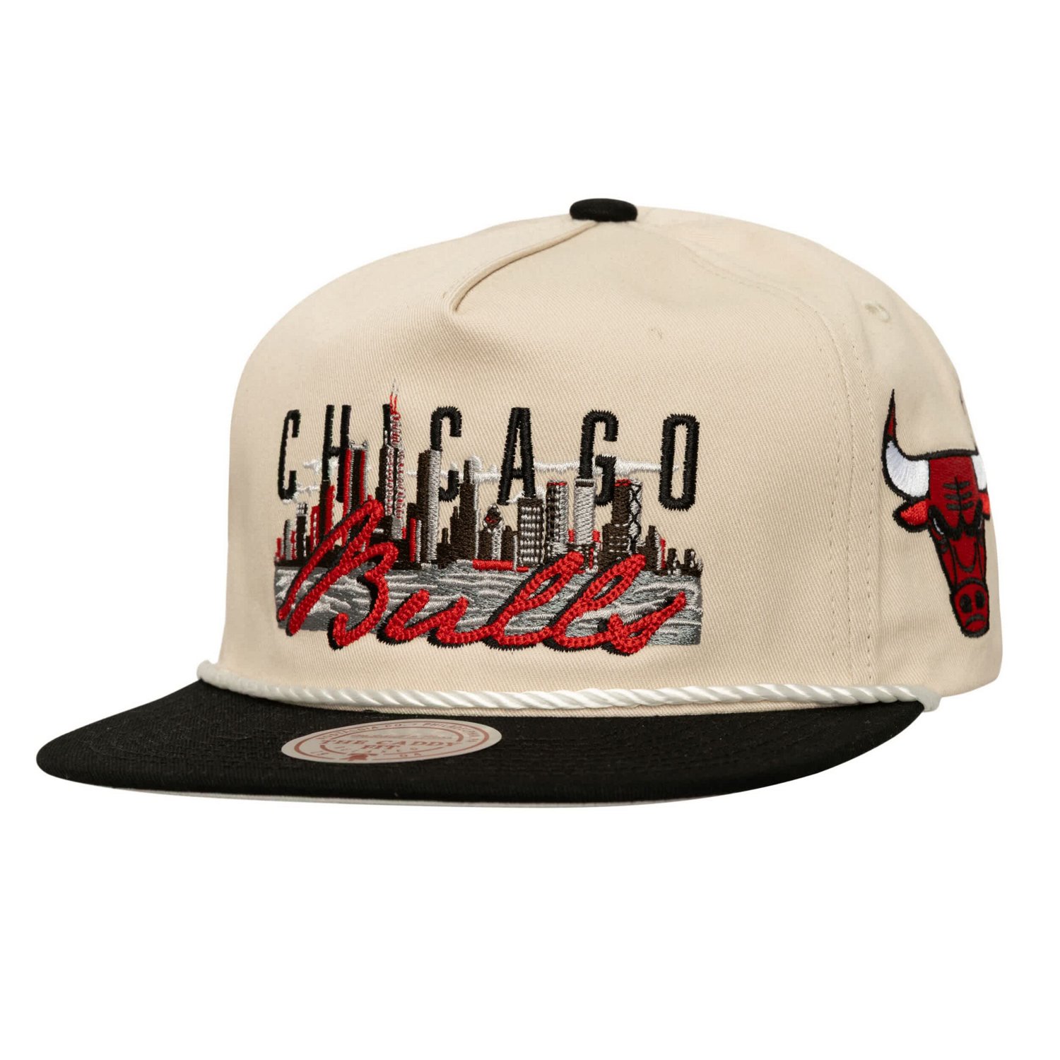 Mitchell  Ness Black Chicago Bulls Cityscape Caddy Snapback Hat