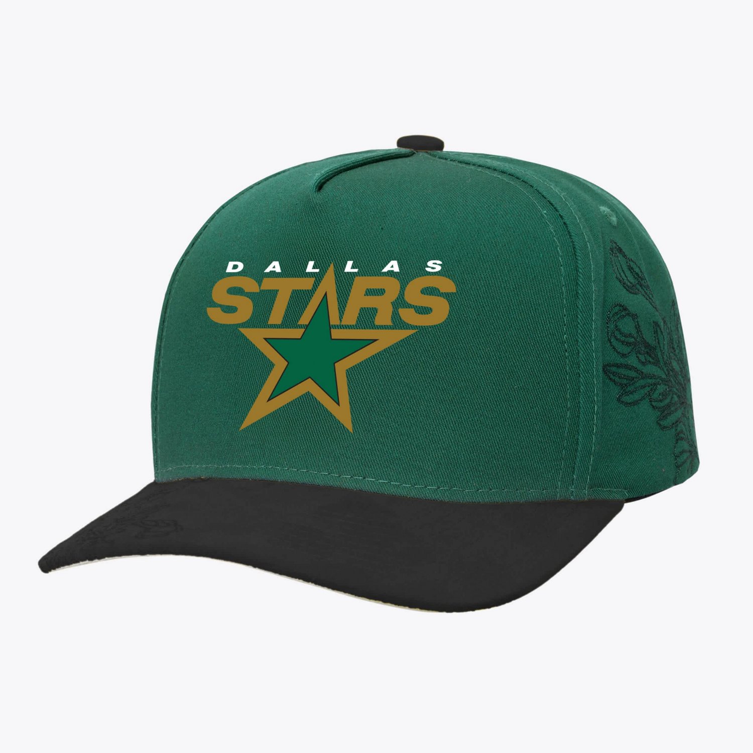 Mitchell  Ness Black Dallas Stars May Flowers Pro Crown Adjustable Hat