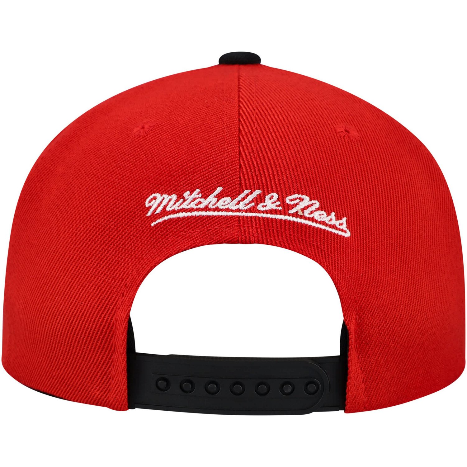 Mitchell  Ness Black Detroit Wings Underarch Two-Tone Pro Crown Snapback Hat - view number 4