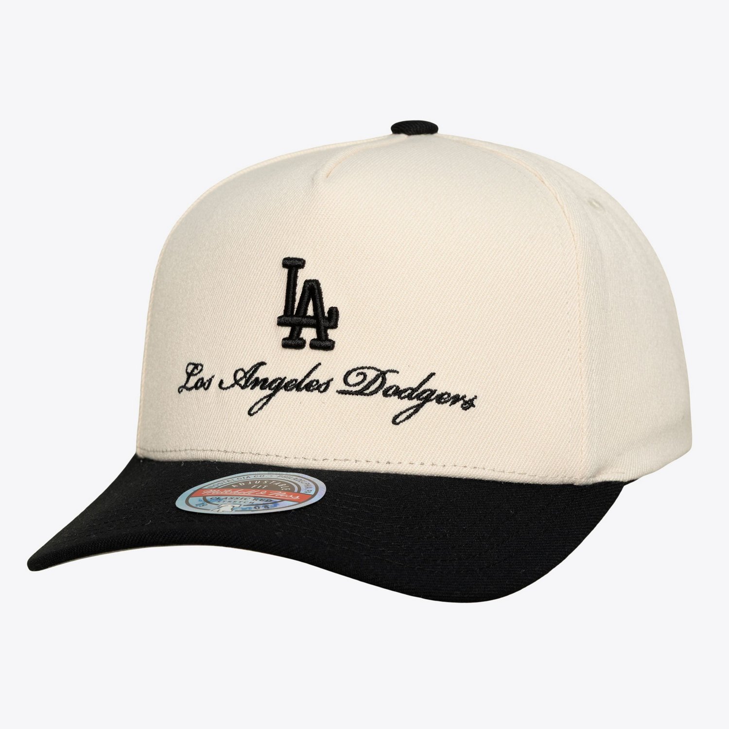 Mitchell  Ness Black Los Angeles Dodgers Flawless Stretch Snapback Hat