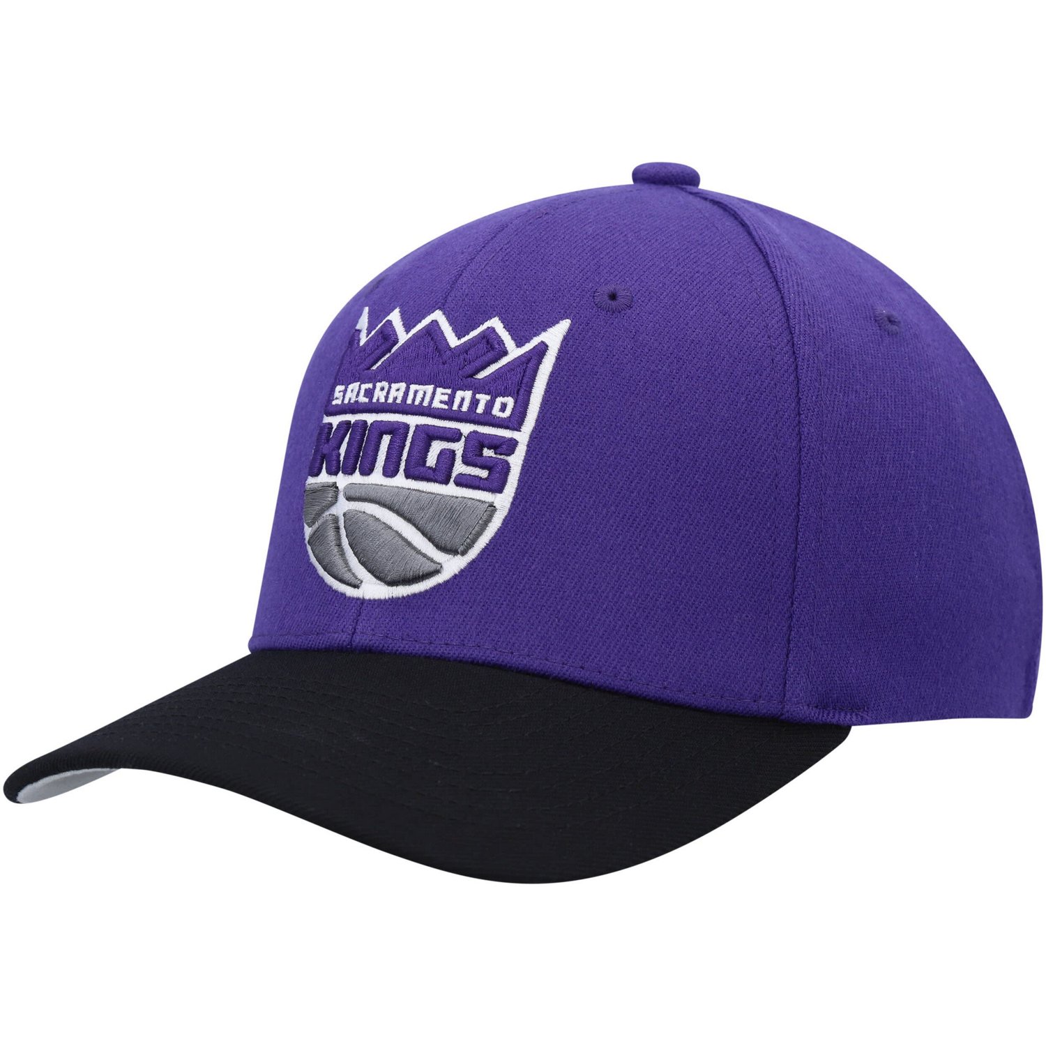 Mitchell  Ness Black Sacramento Kings MVP Team Two-Tone 20 Stretch-Snapback Hat