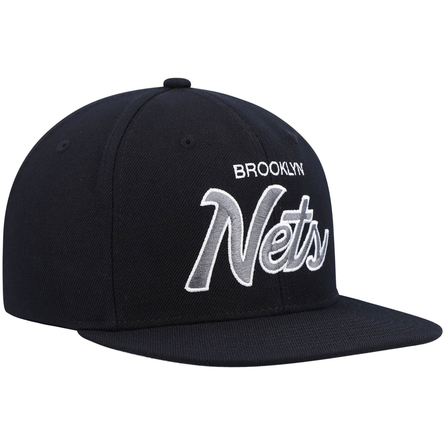 Mitchell  Ness Brooklyn Nets Hardwood Classics Script 20 Snapback Hat