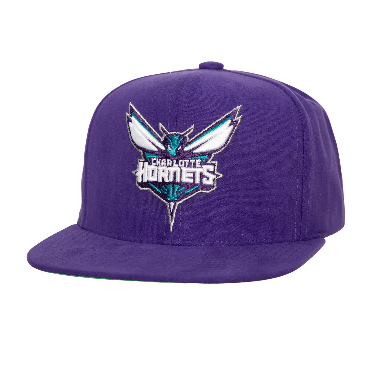 Mitchell  Ness Charlotte Hornets Sweet Suede Snapback Hat                                                                        - view number 1